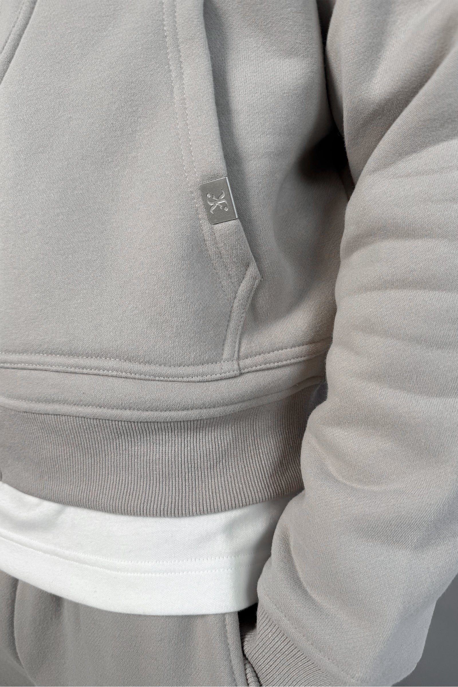Boxy Carpenter Hoodie - Grey - Image 6