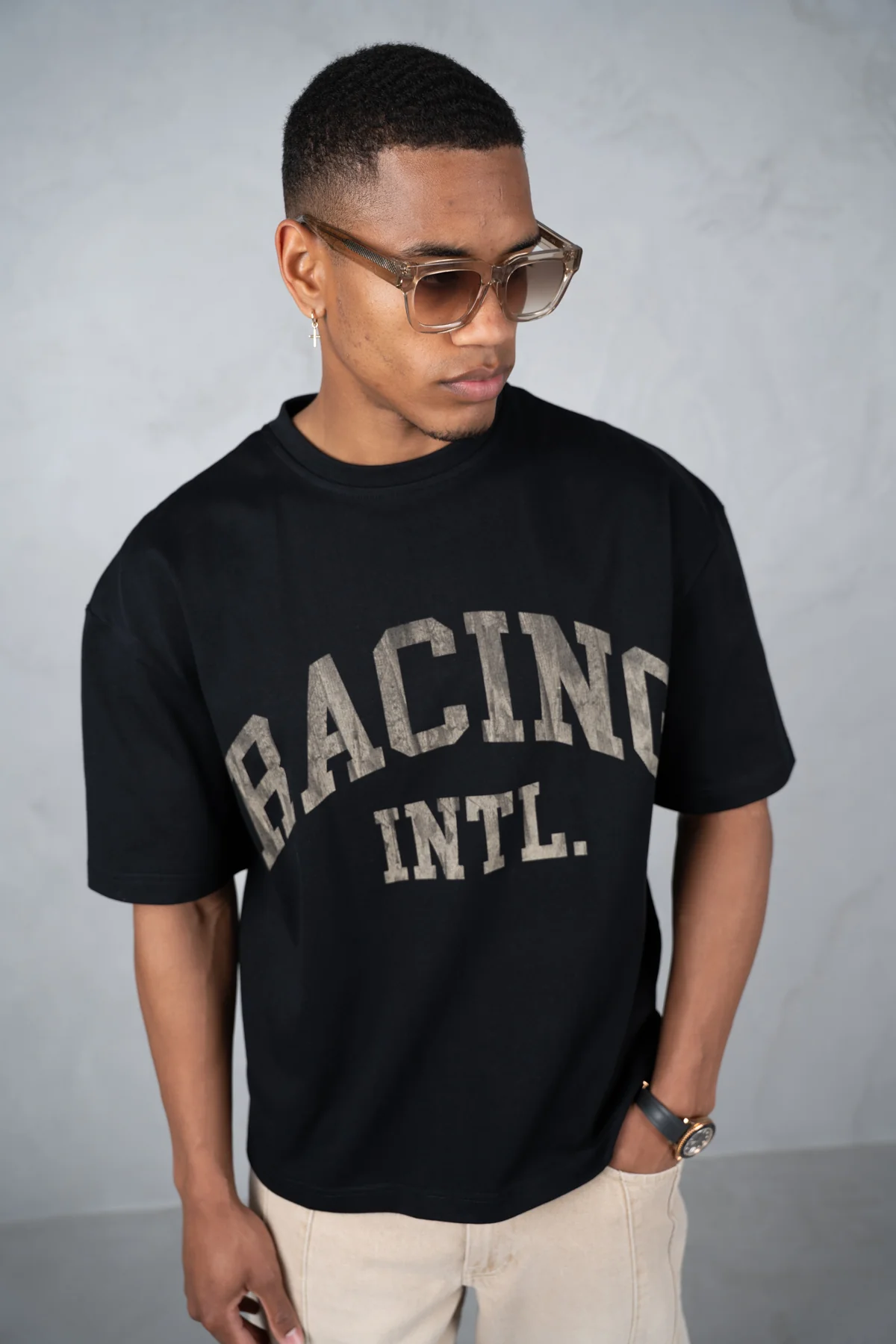 Boxy Racing INTL T-Shirt - Black - Image 3
