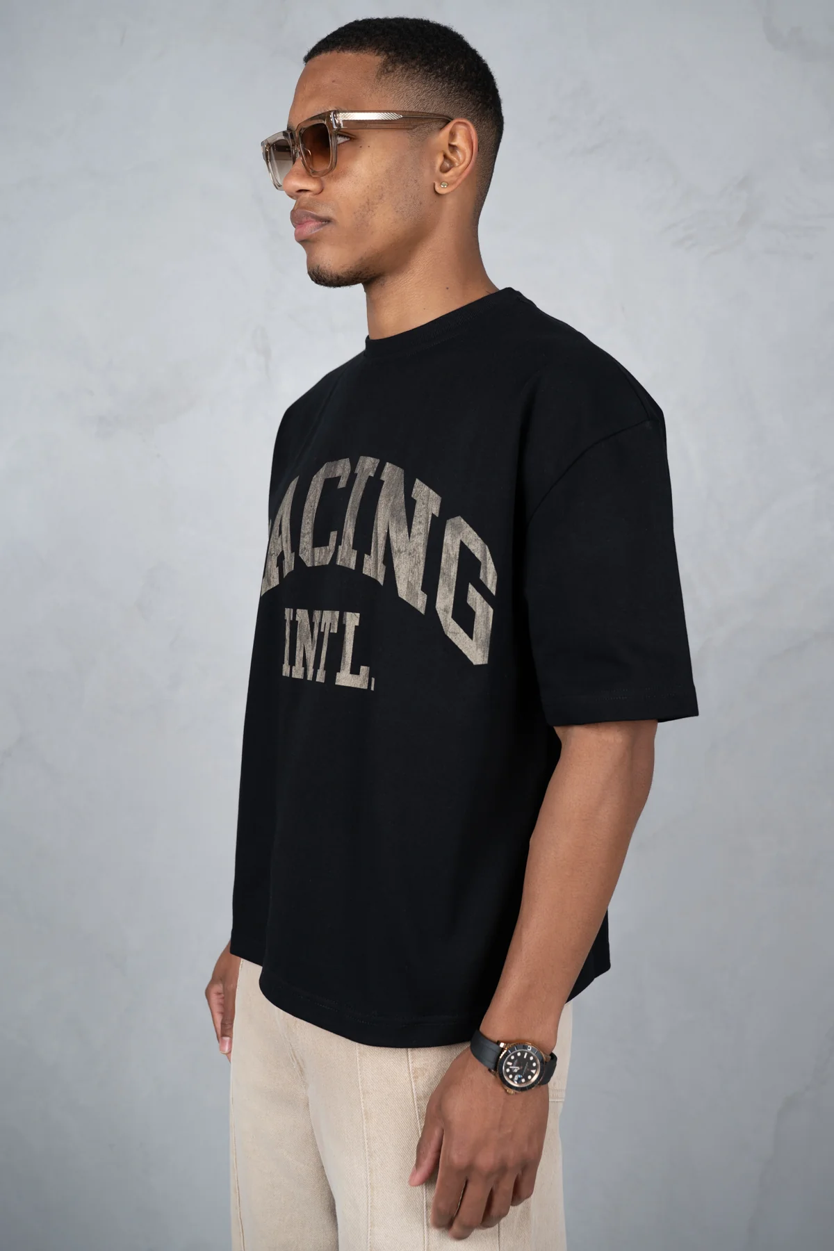 Boxy Racing INTL T-Shirt - Black - Image 6