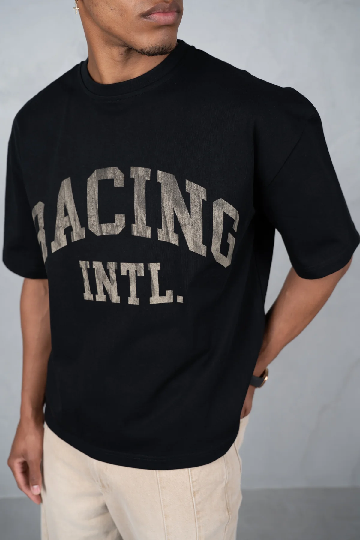 Boxy Racing INTL T-Shirt - Black - Image 8