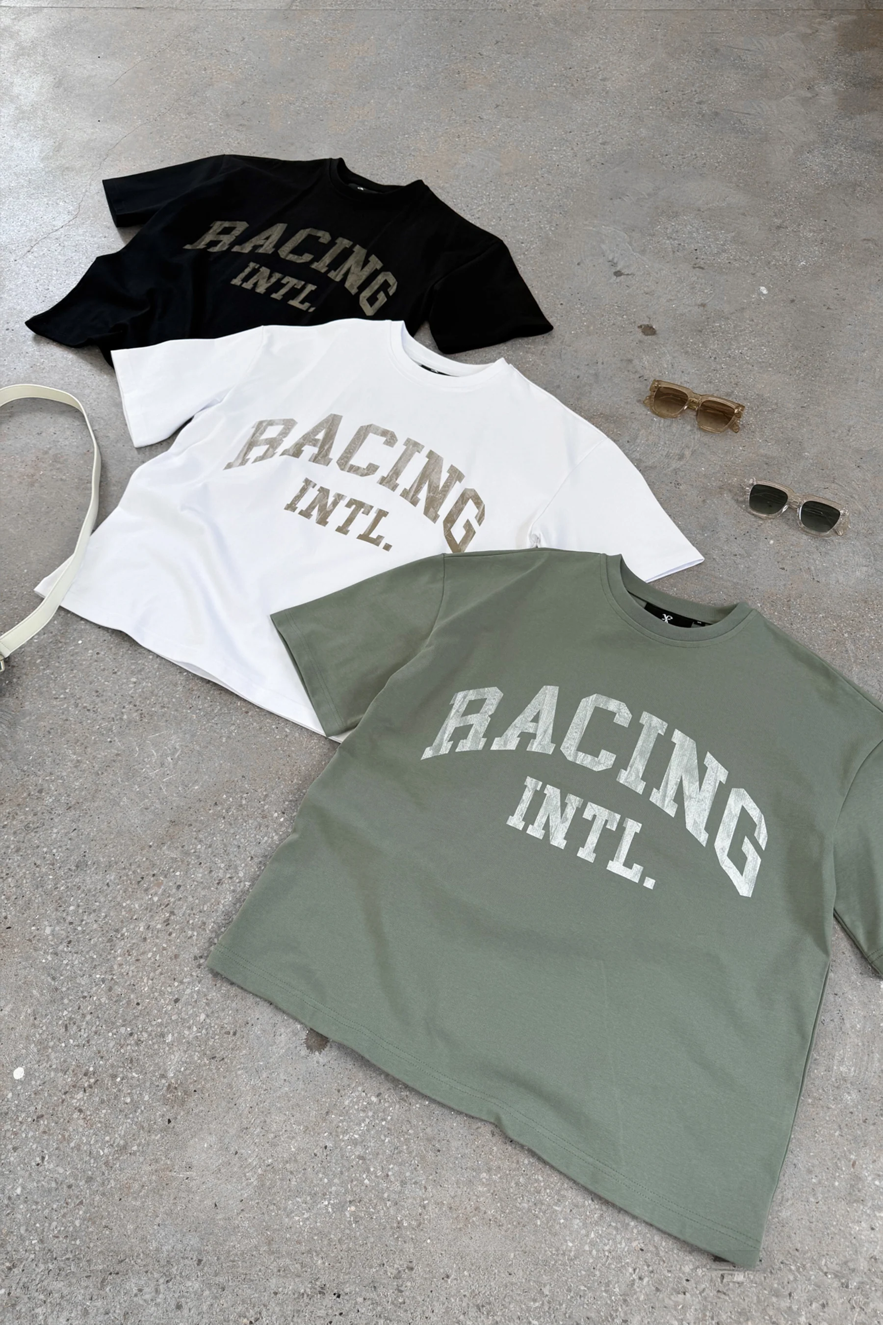 Boxy Racing INTL T-Shirt - Khaki - Image 9