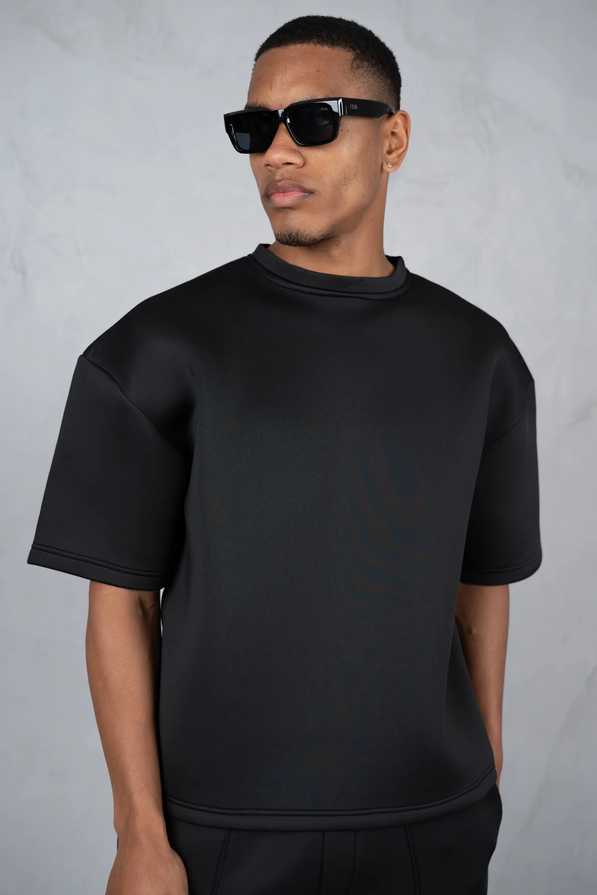 Boxy Scuba Shorts - Black - Image 10