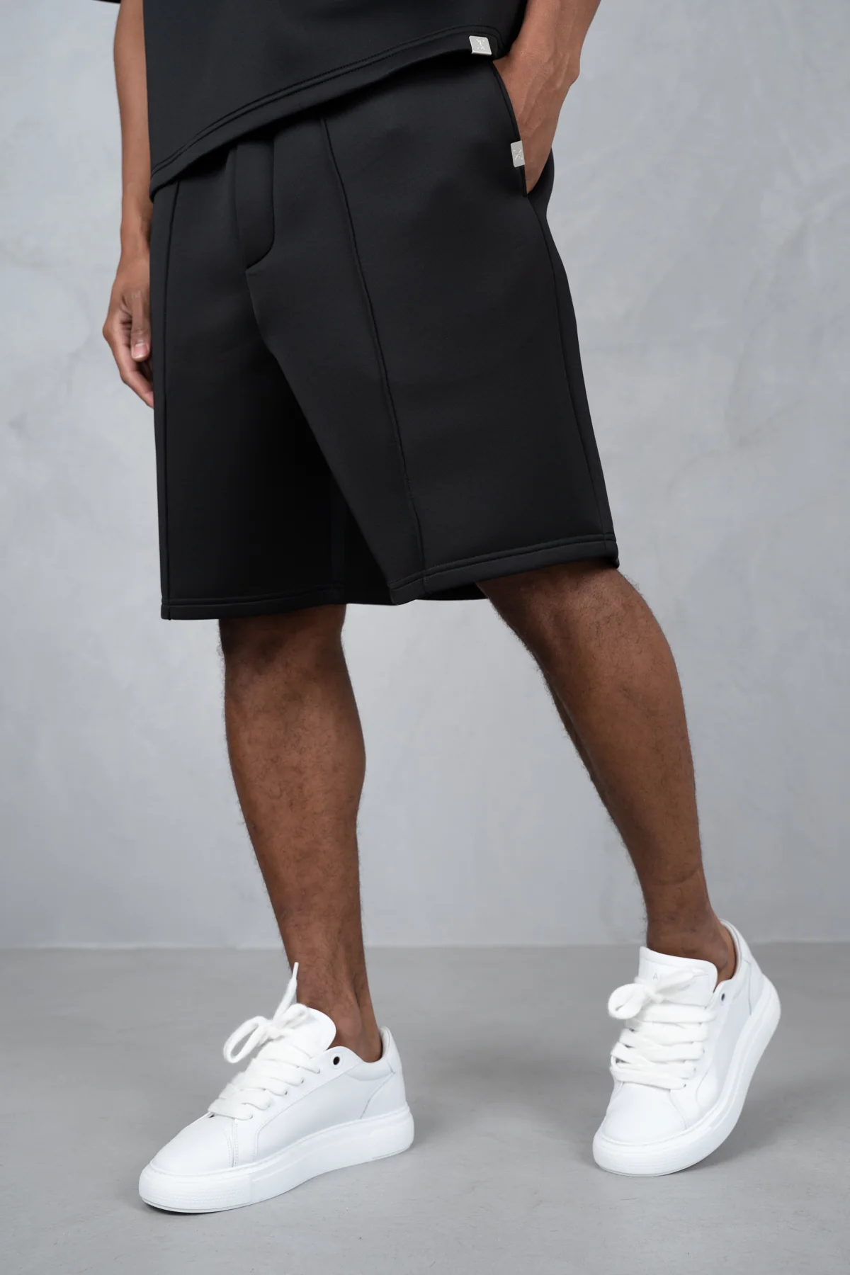 Boxy Scuba Shorts - Black - Image 3