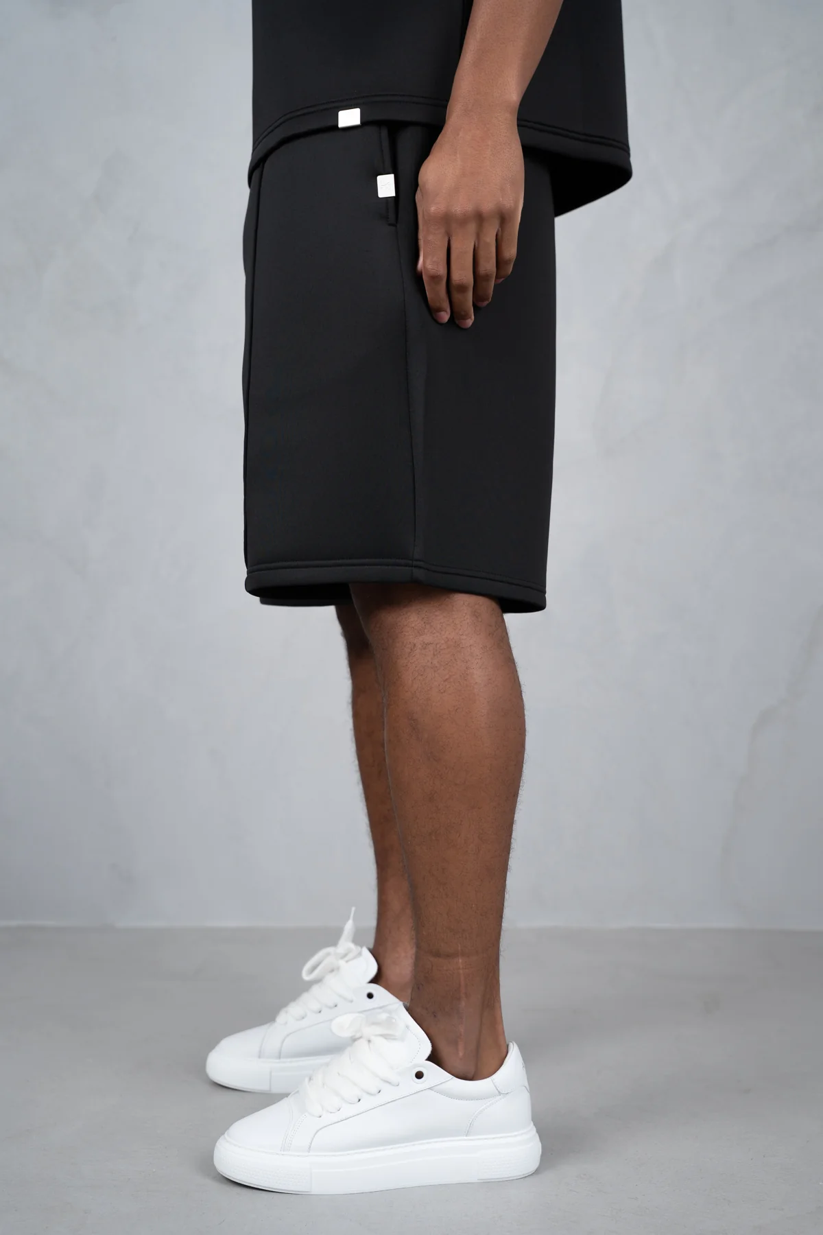 Boxy Scuba Shorts - Black - Image 7