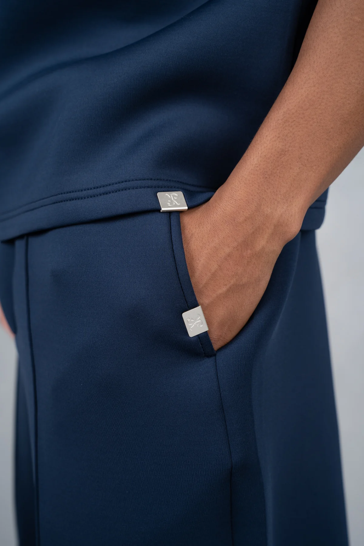 Boxy Scuba Shorts - Navy - Image 7