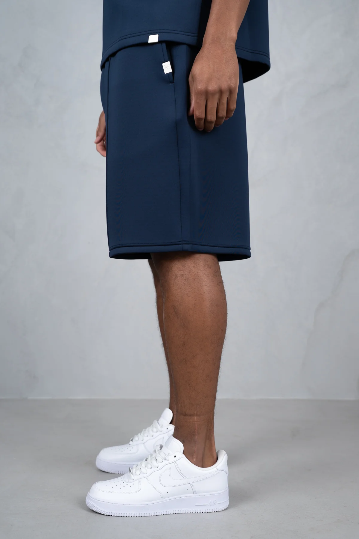 Boxy Scuba Shorts - Navy - Image 8