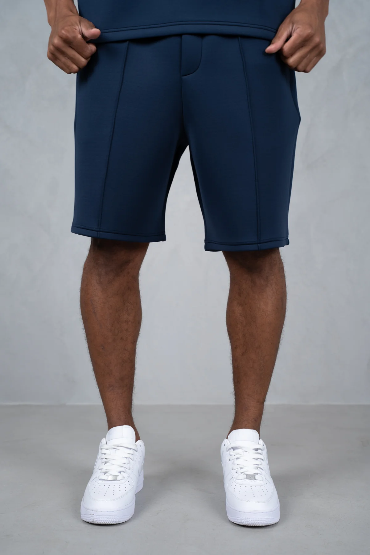 Boxy Scuba Shorts - Navy - Image 9