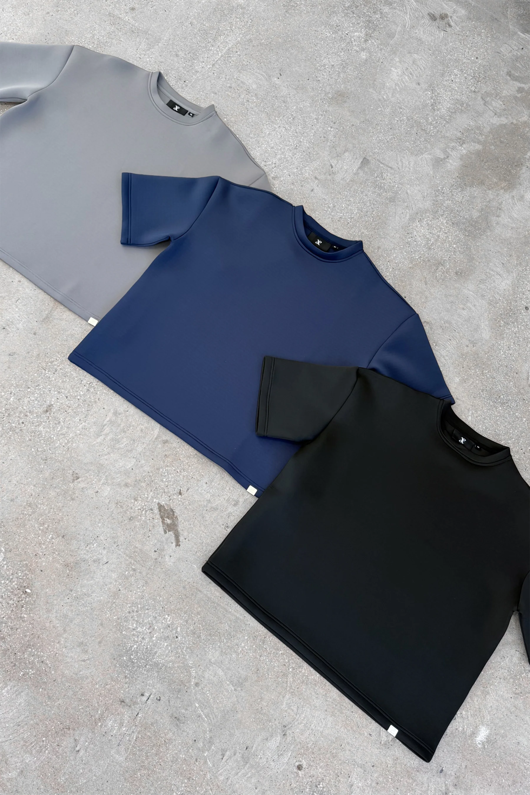 Boxy Scuba T-Shirt - Navy - Image 14