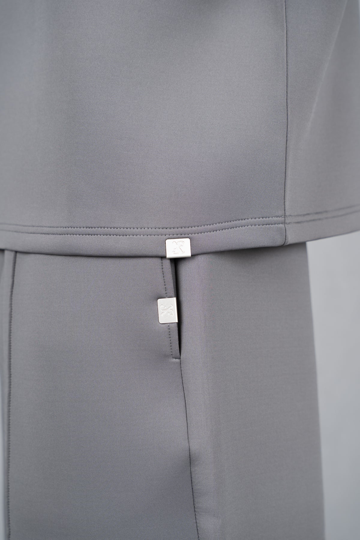 Boxy Scuba T-Shirt - Grey - Image 18