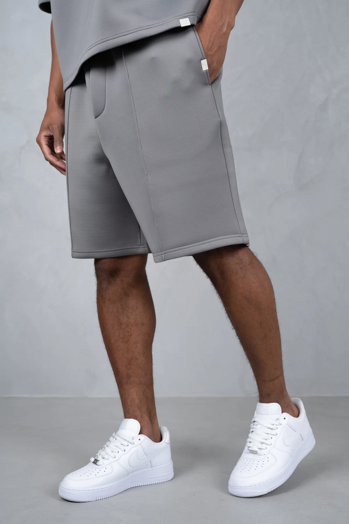 Boxy Scuba T-Shirt - Grey - Image 21