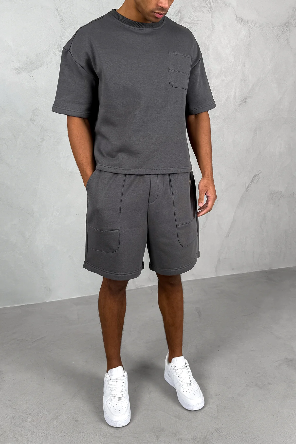 Carpenter Baggy Shorts - Charcoal - Image 2