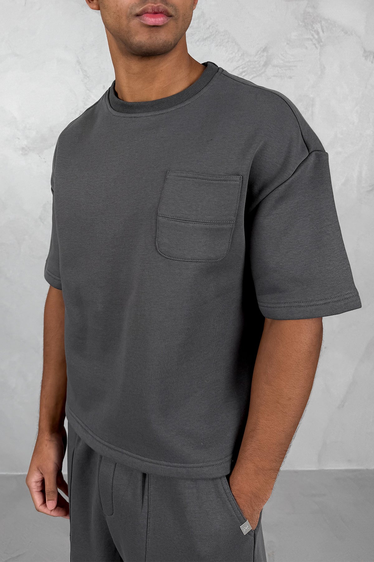 Carpenter Boxy T-Shirt - Charcoal - Image 5
