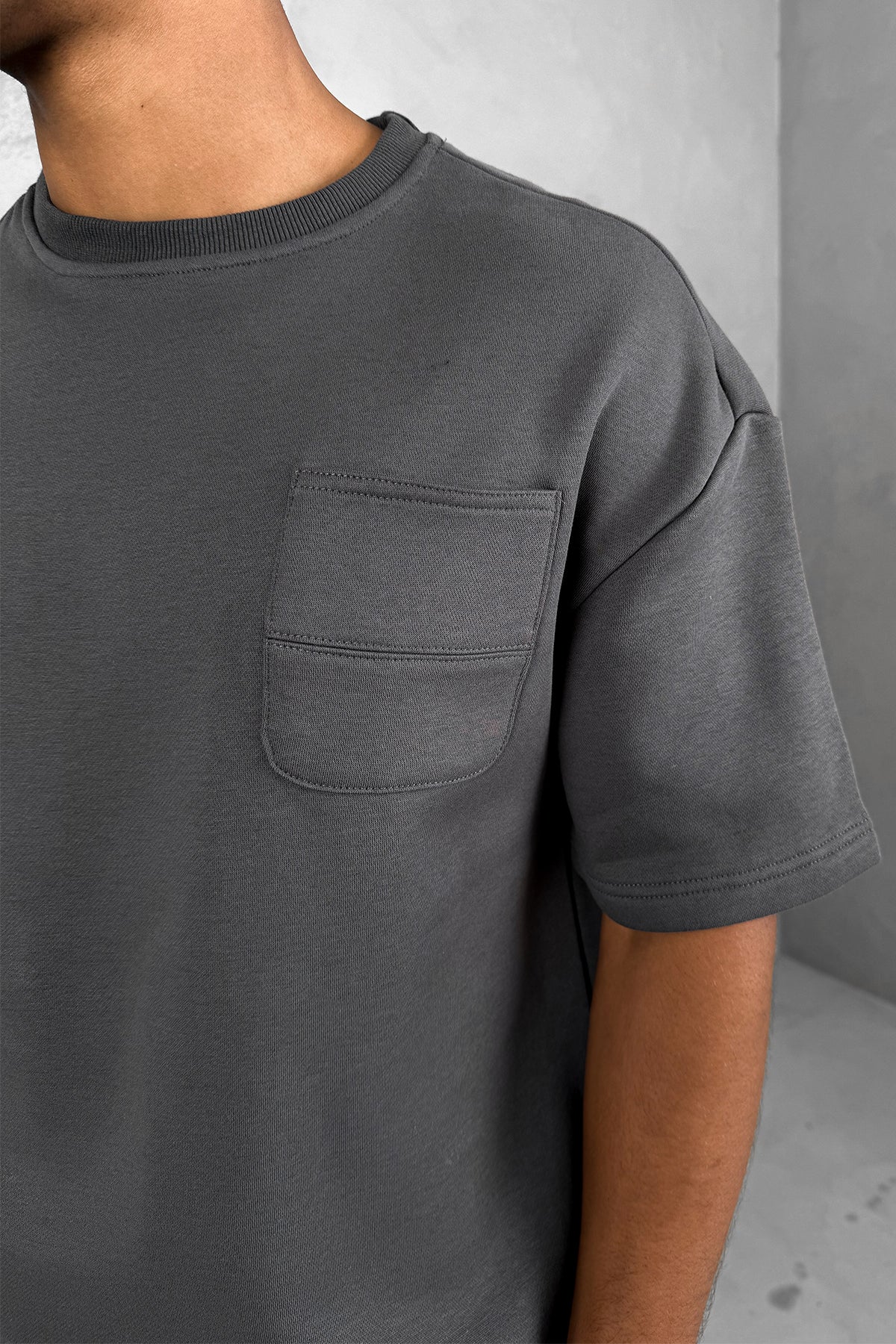 Carpenter Boxy T-Shirt - Charcoal - Image 6