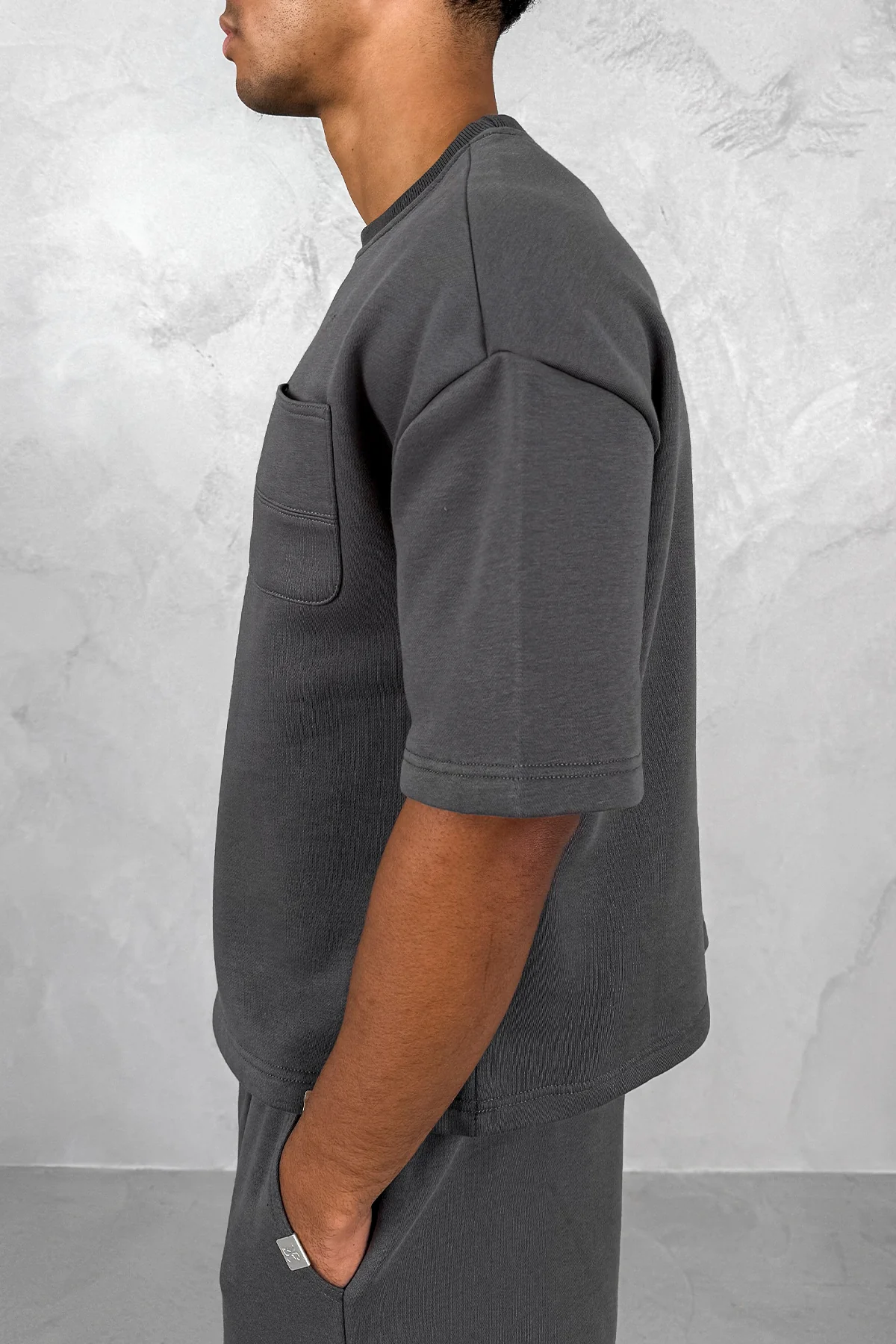 Carpenter Boxy T-Shirt - Charcoal - Image 7