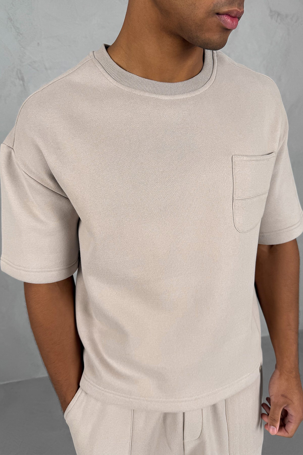Carpenter Boxy T-Shirt - Grey - Image 5