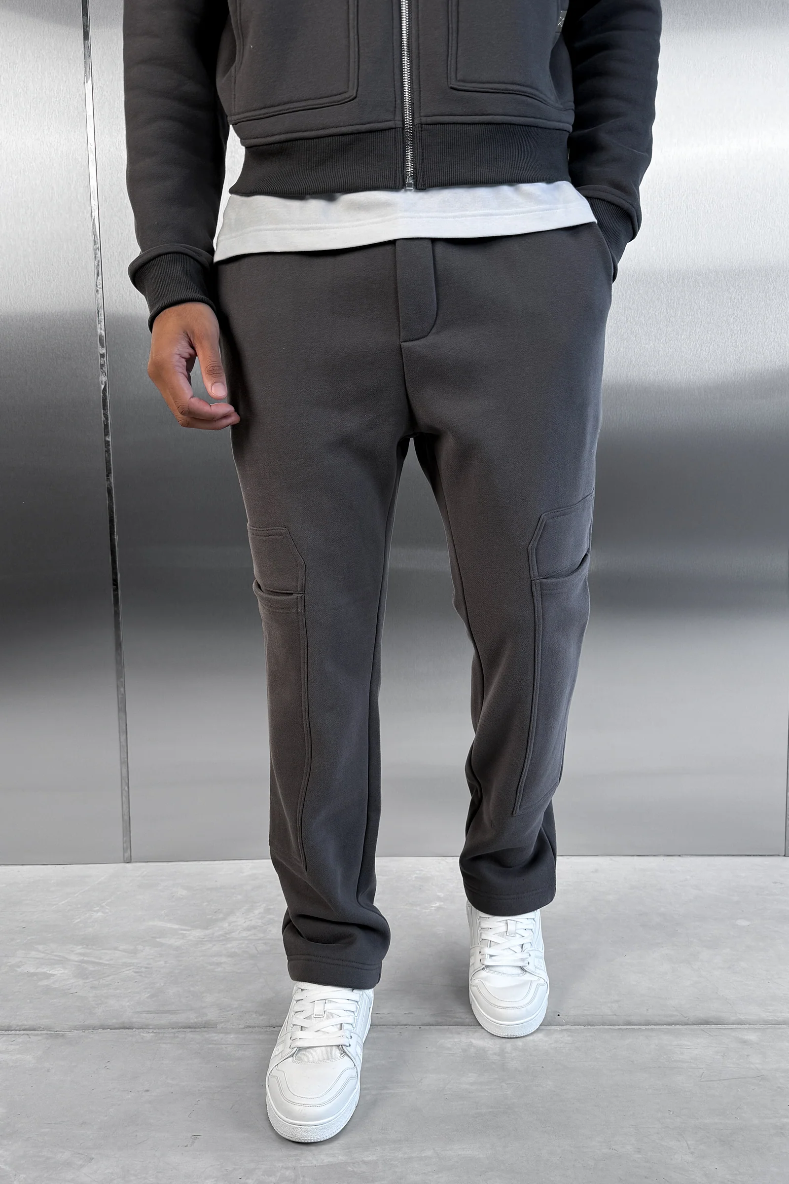 Carpenter Straight Leg Jogger - Charcoal - Image 3