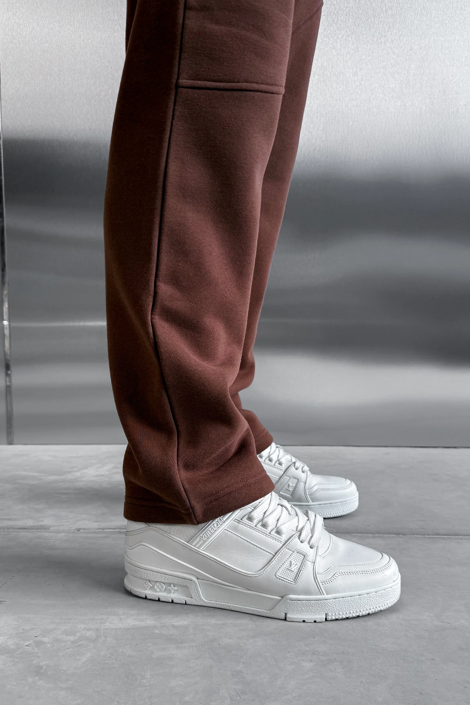 Curve Seam Straight Leg Jogger - Mocha - Image 6