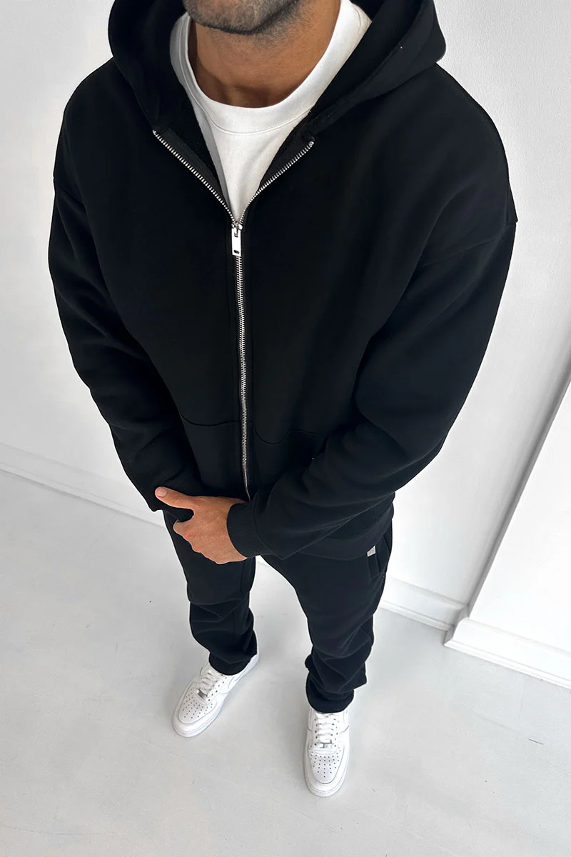 Essential Straight Leg Jogger - Black - Image 4