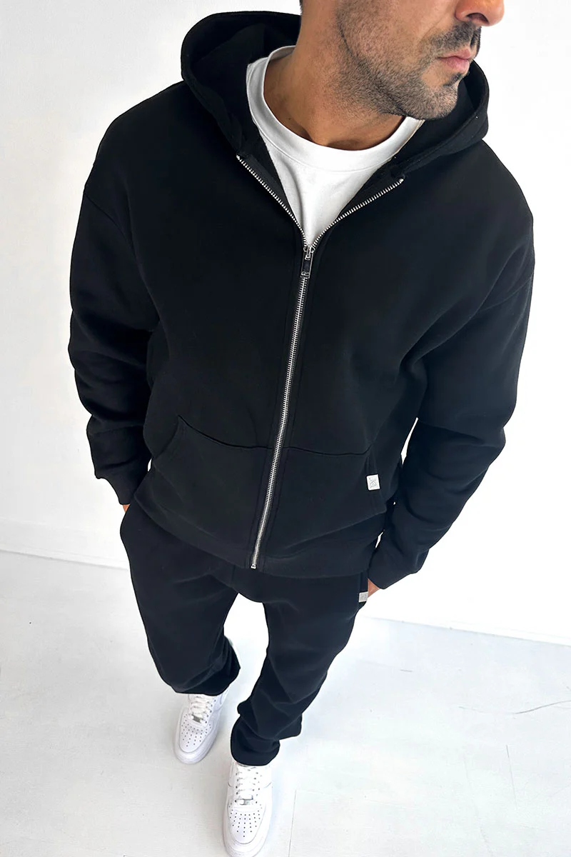 Essential Straight Leg Jogger - Black - Image 5