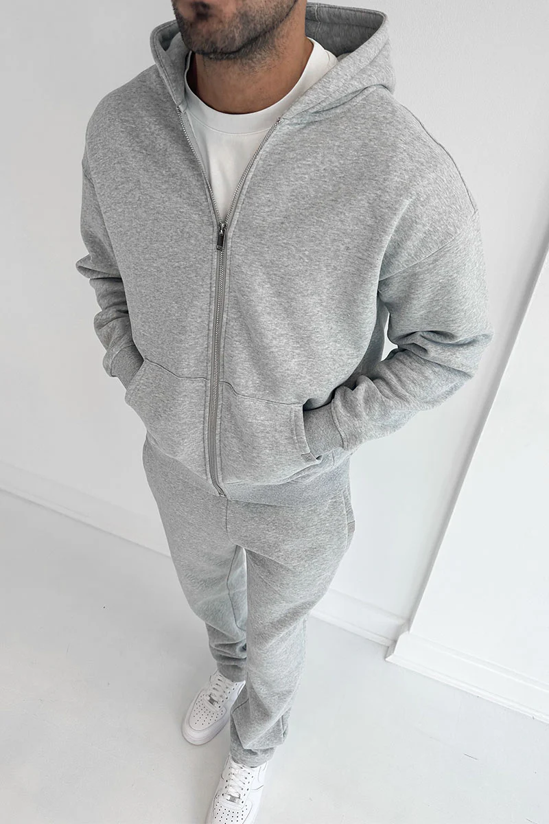 Essential Straight Leg Jogger - Grey Marl - Image 4
