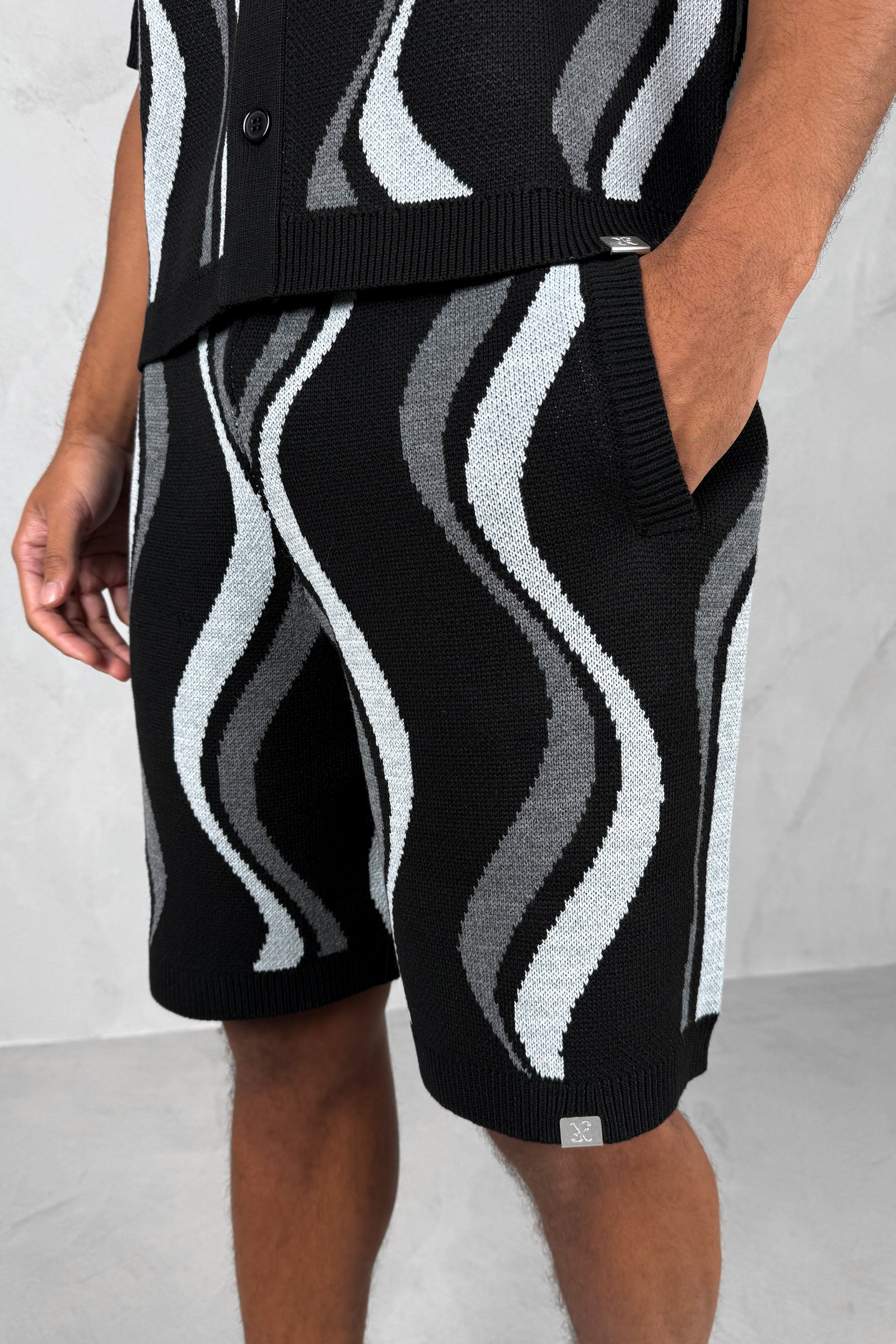 Flow Knitted Shorts - Black - Image 14
