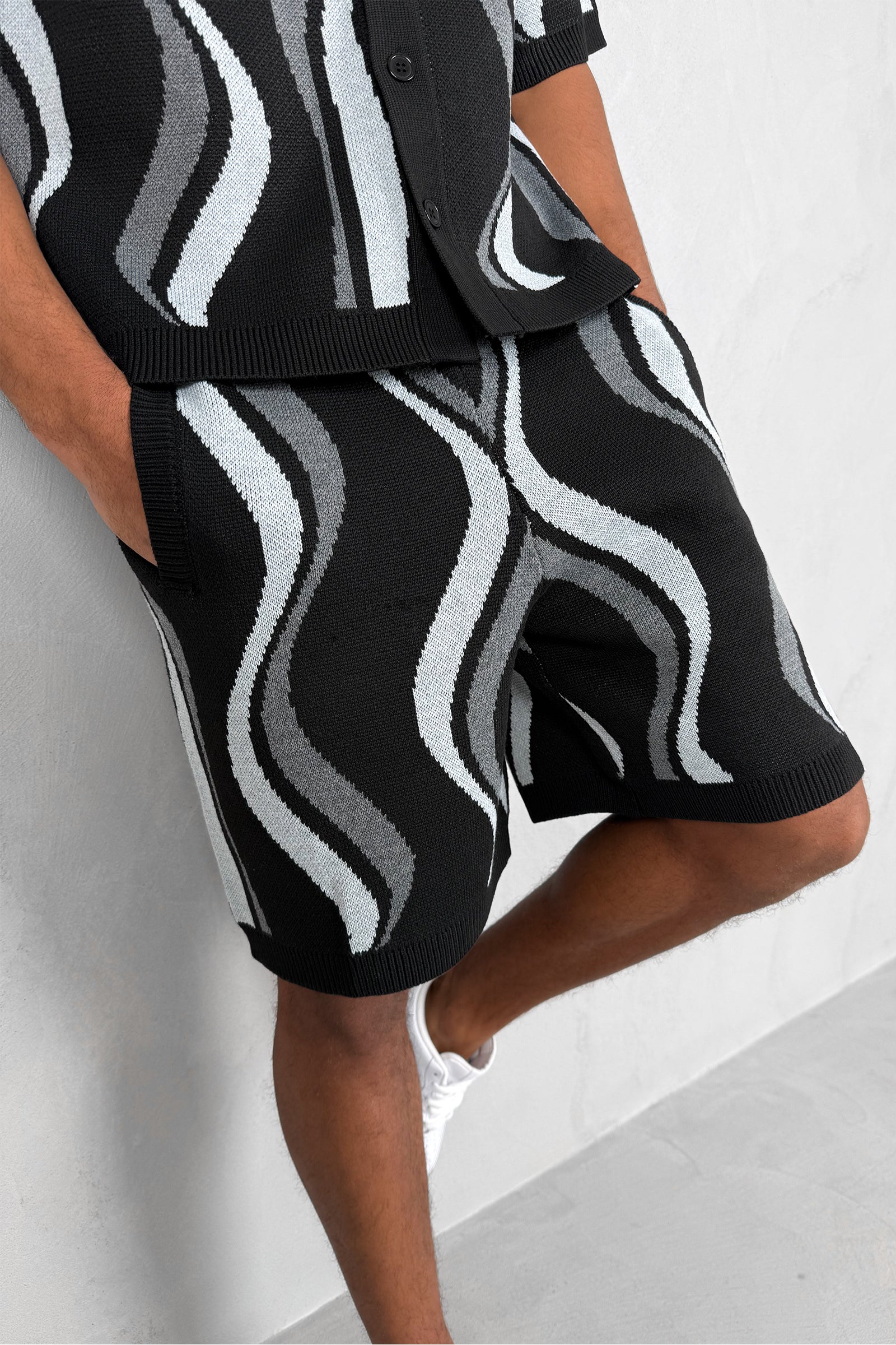 Flow Knitted Shorts - Black - Image 6