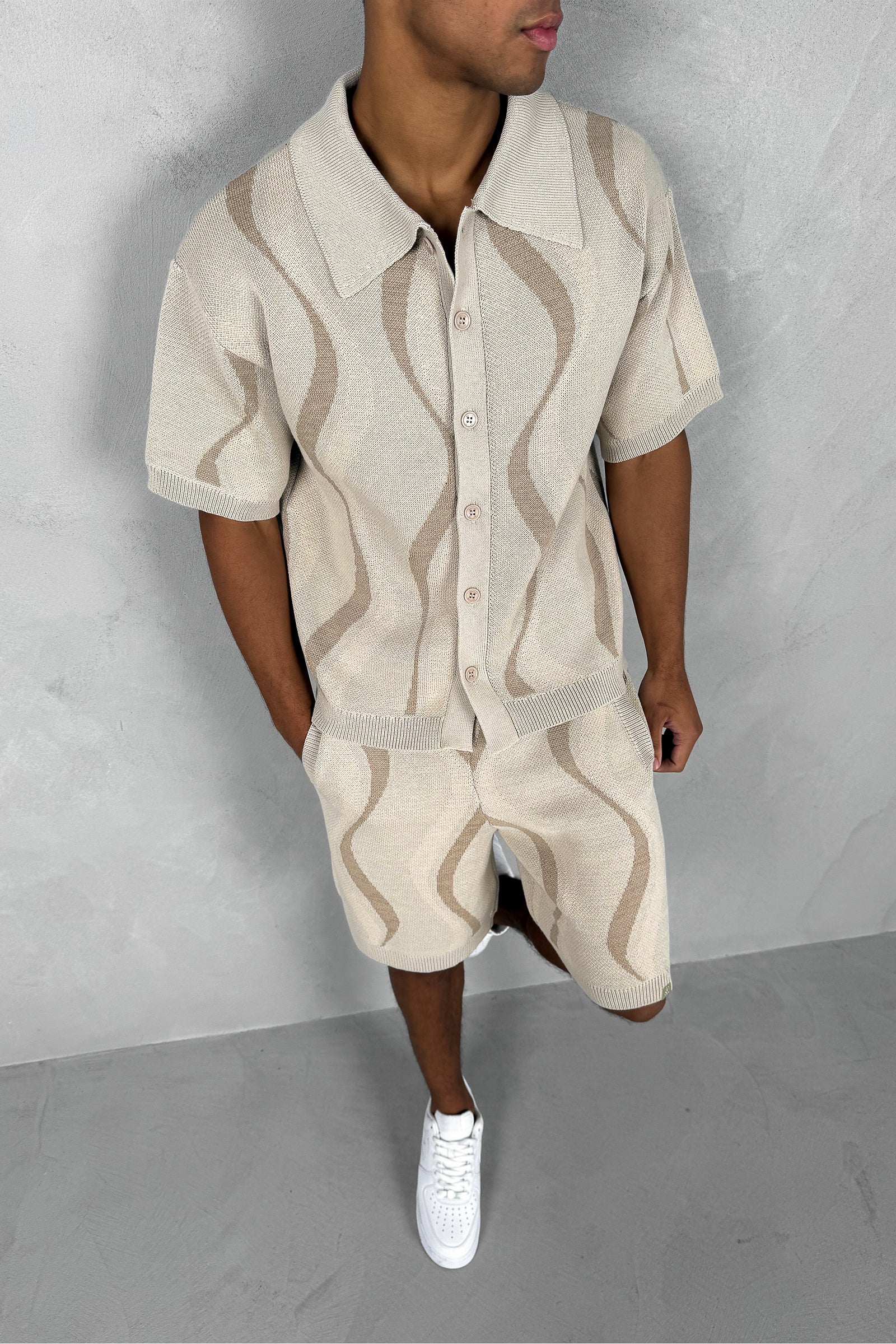 Flow Knitted Shorts - Off White - Image 2