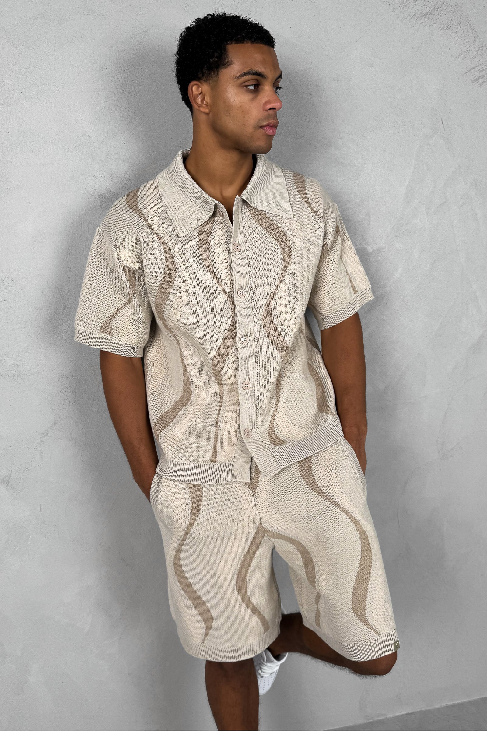 Flow Knitted Shorts - Off White - Image 5