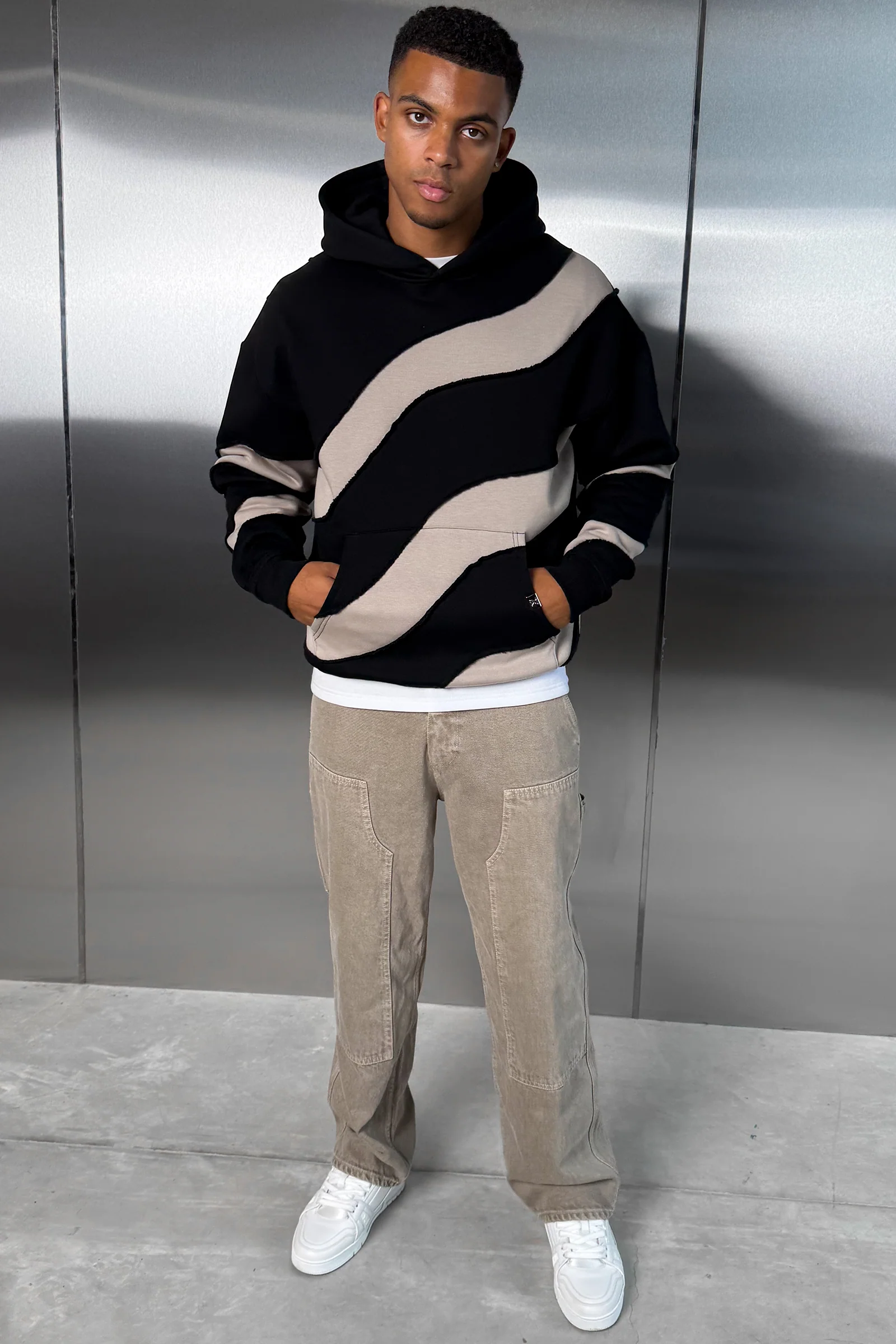 Flow Stitch And Repair Hoodie - Black - Image 5