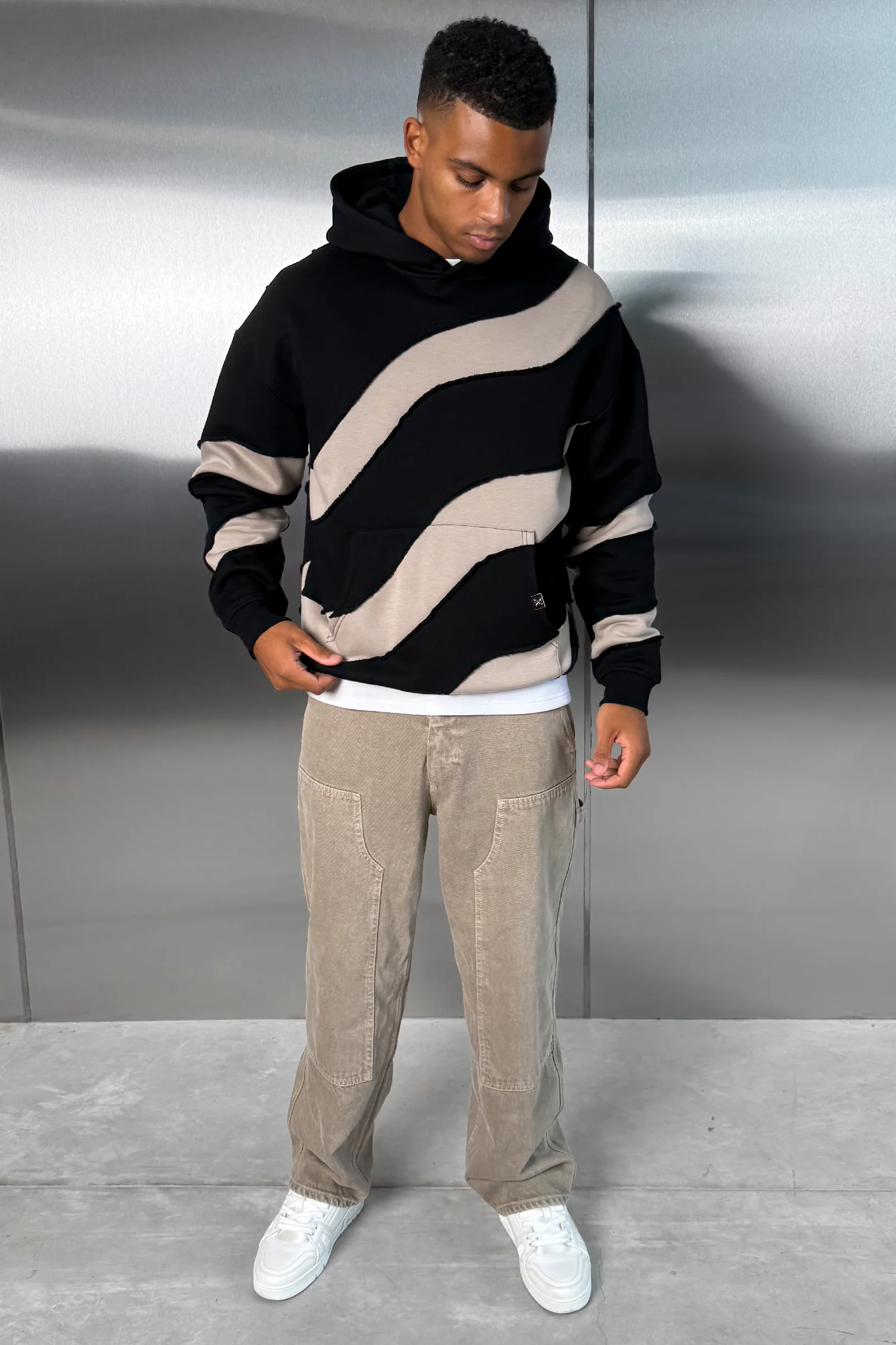 Flow Stitch And Repair Hoodie - Black - Image 6