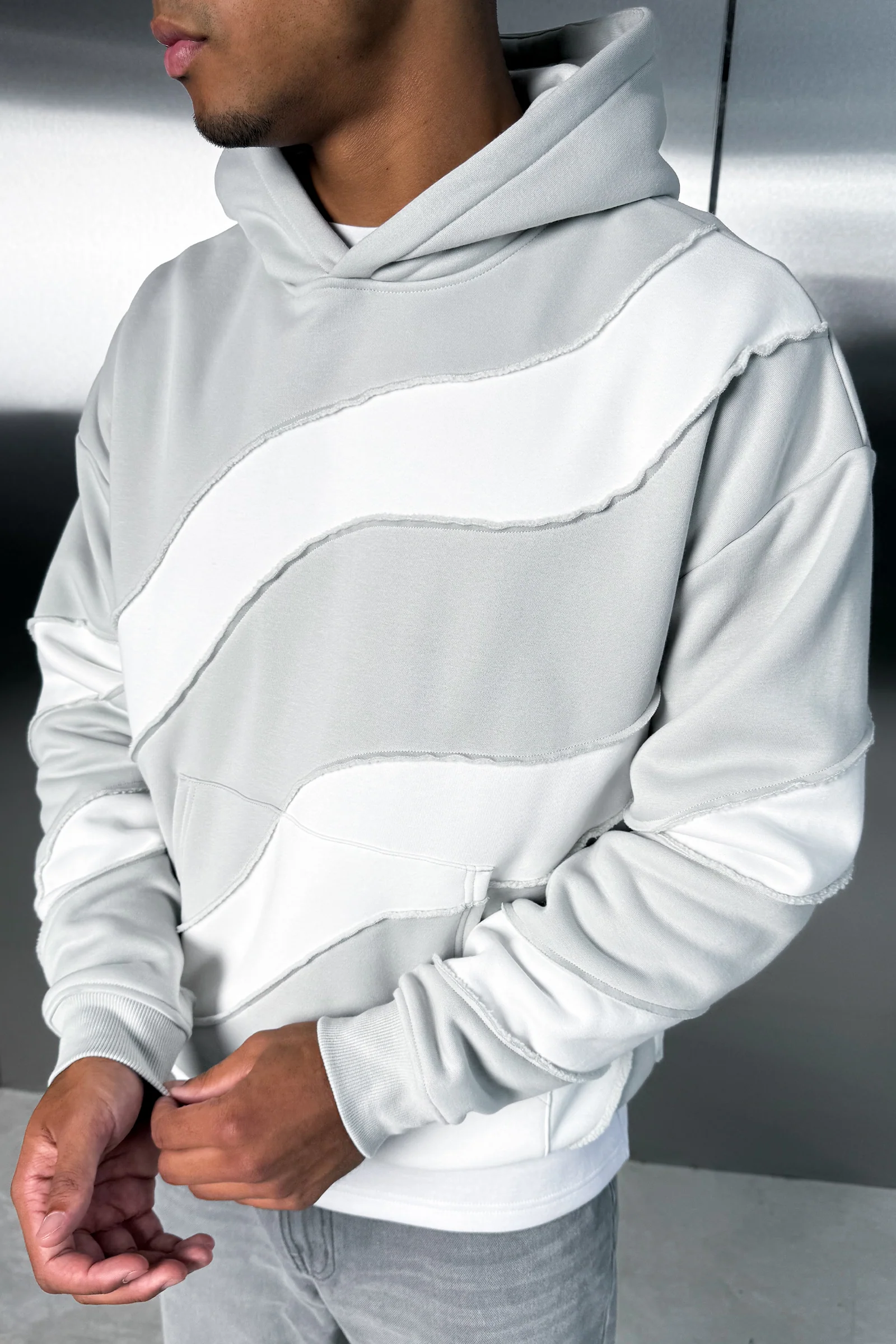 Flow Stitch And Repair Hoodie - Grey - Image 6