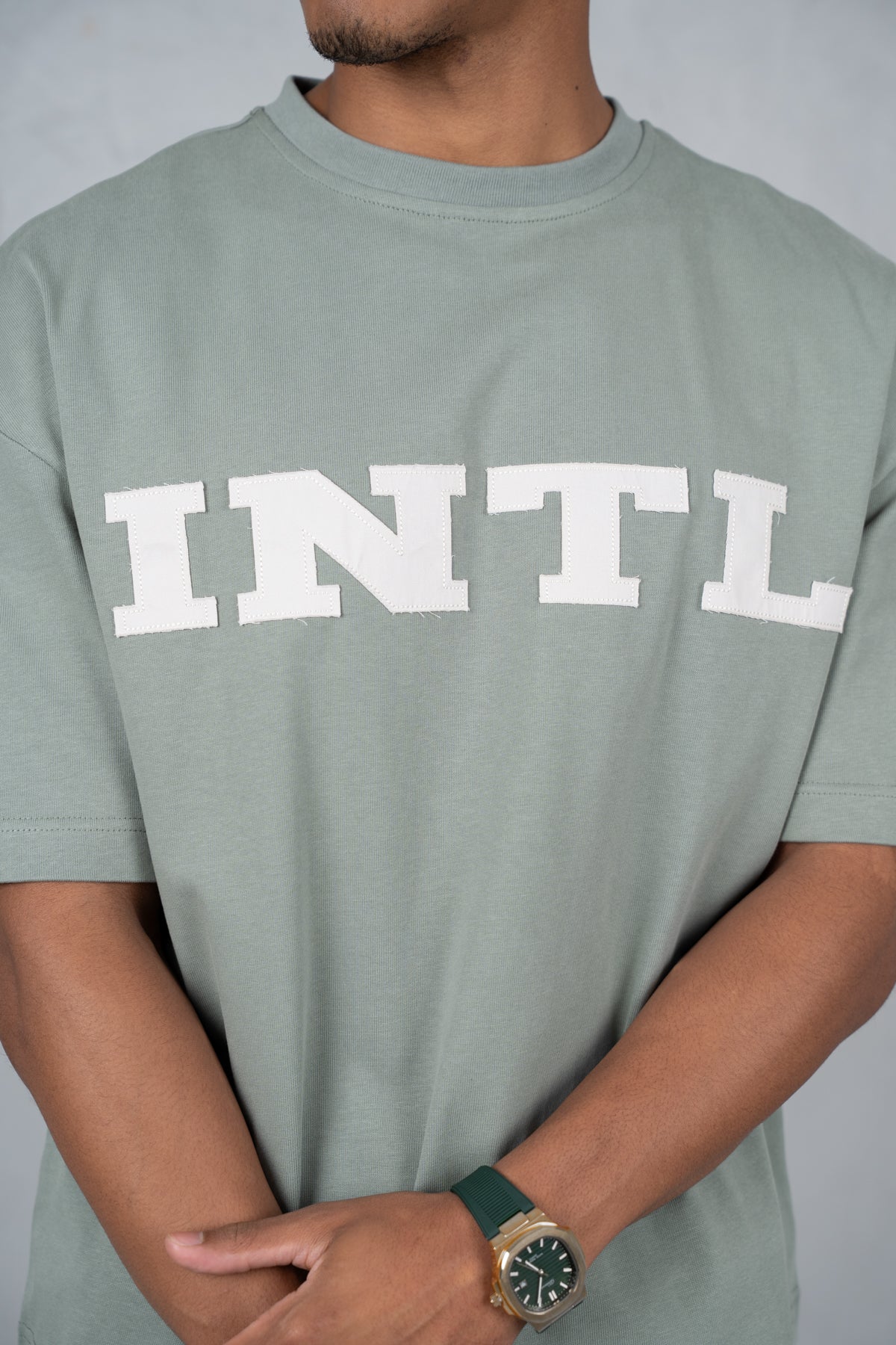 INTL Boxy T-Shirt - Khaki - Image 3
