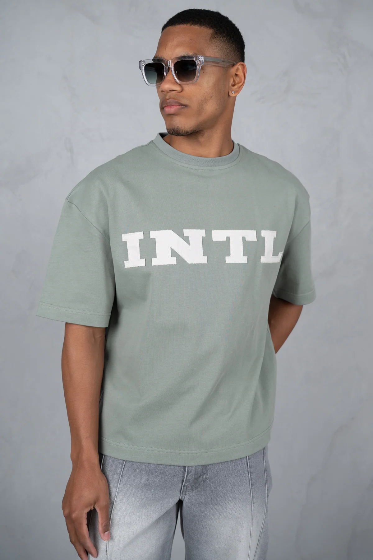 INTL Boxy T-Shirt - Khaki - Image 5