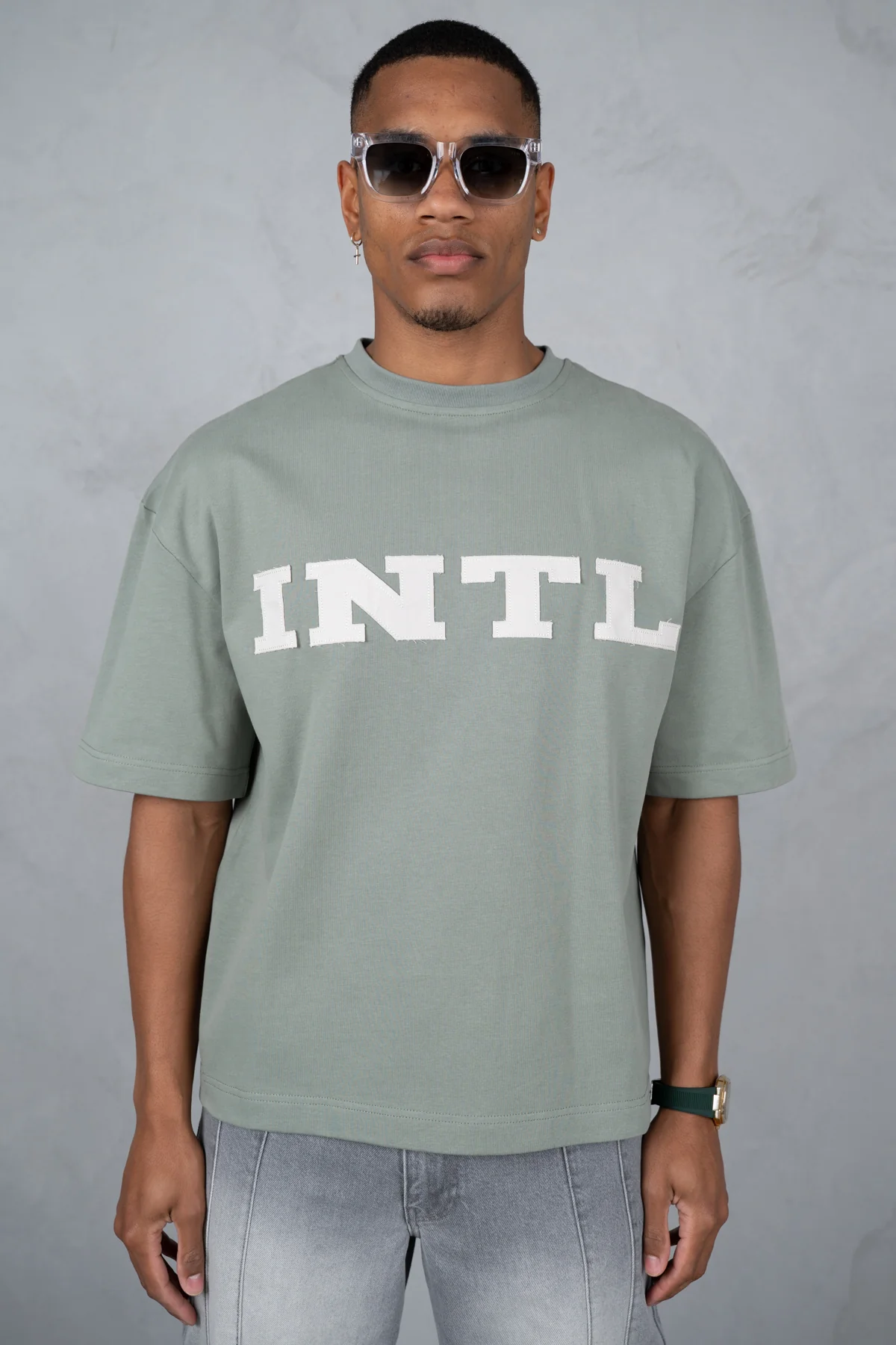 INTL Boxy T-Shirt - Khaki - Image 6