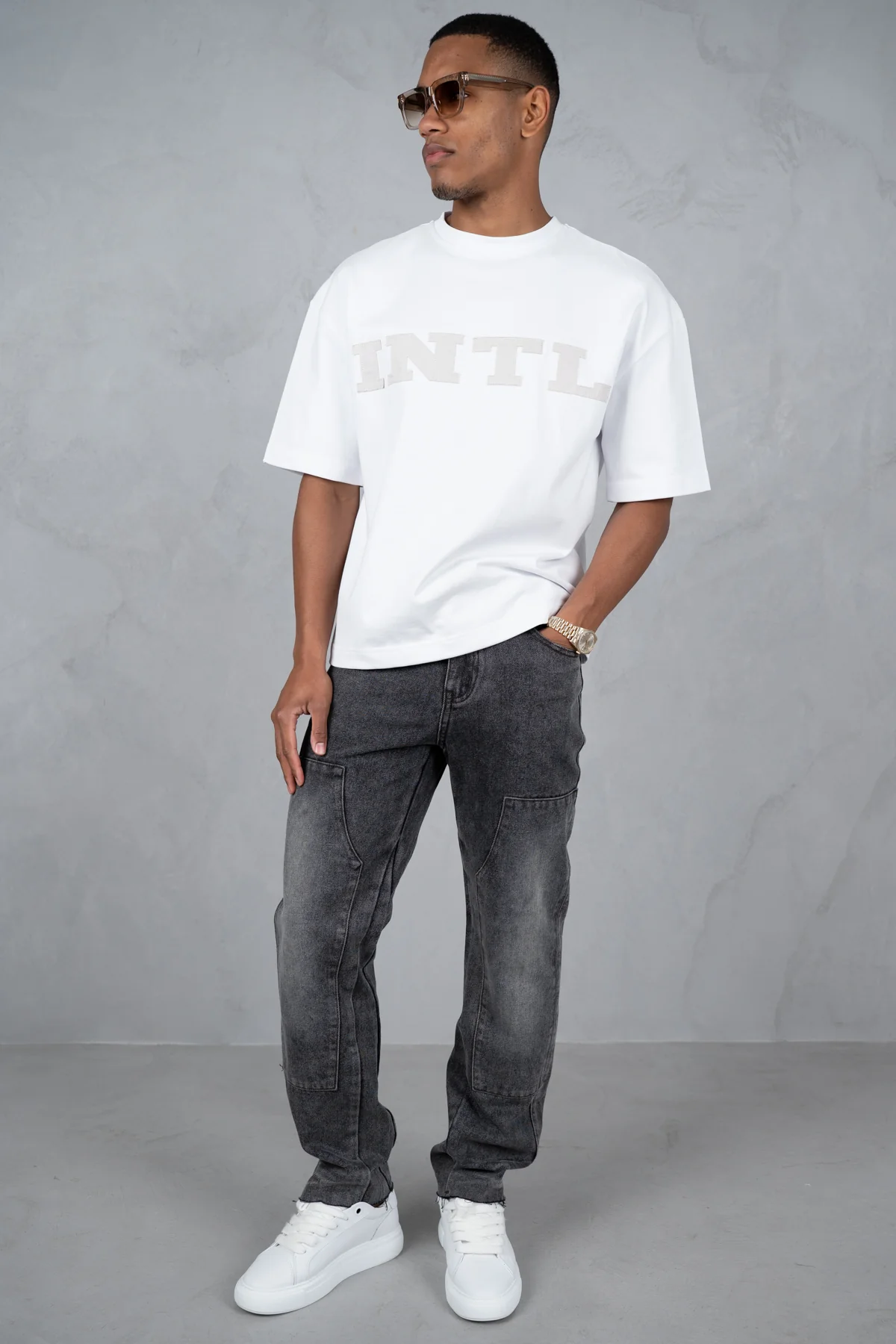 INTL Boxy T-Shirt - White - Image 2