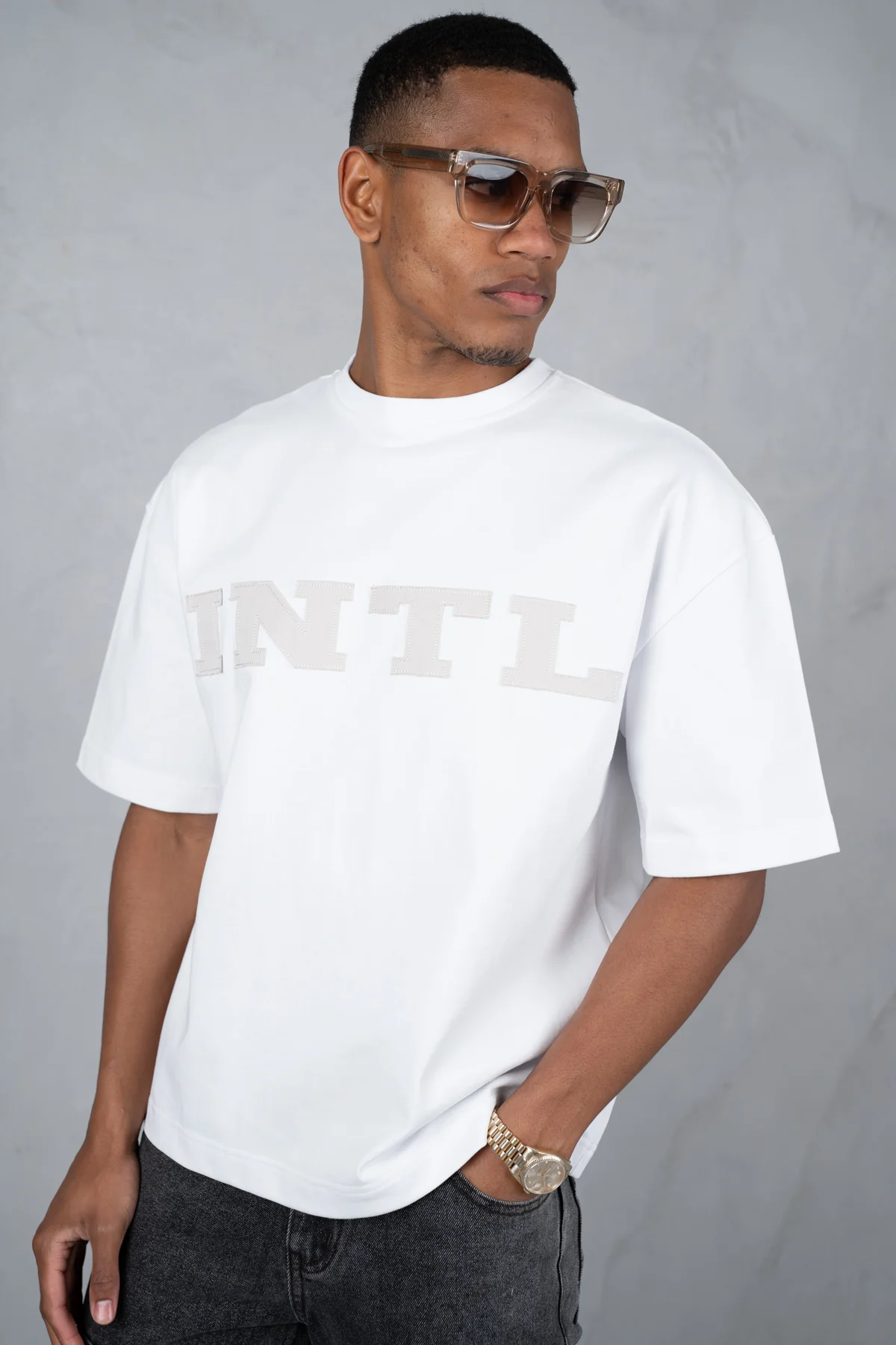 INTL Boxy T-Shirt - White - Image 5