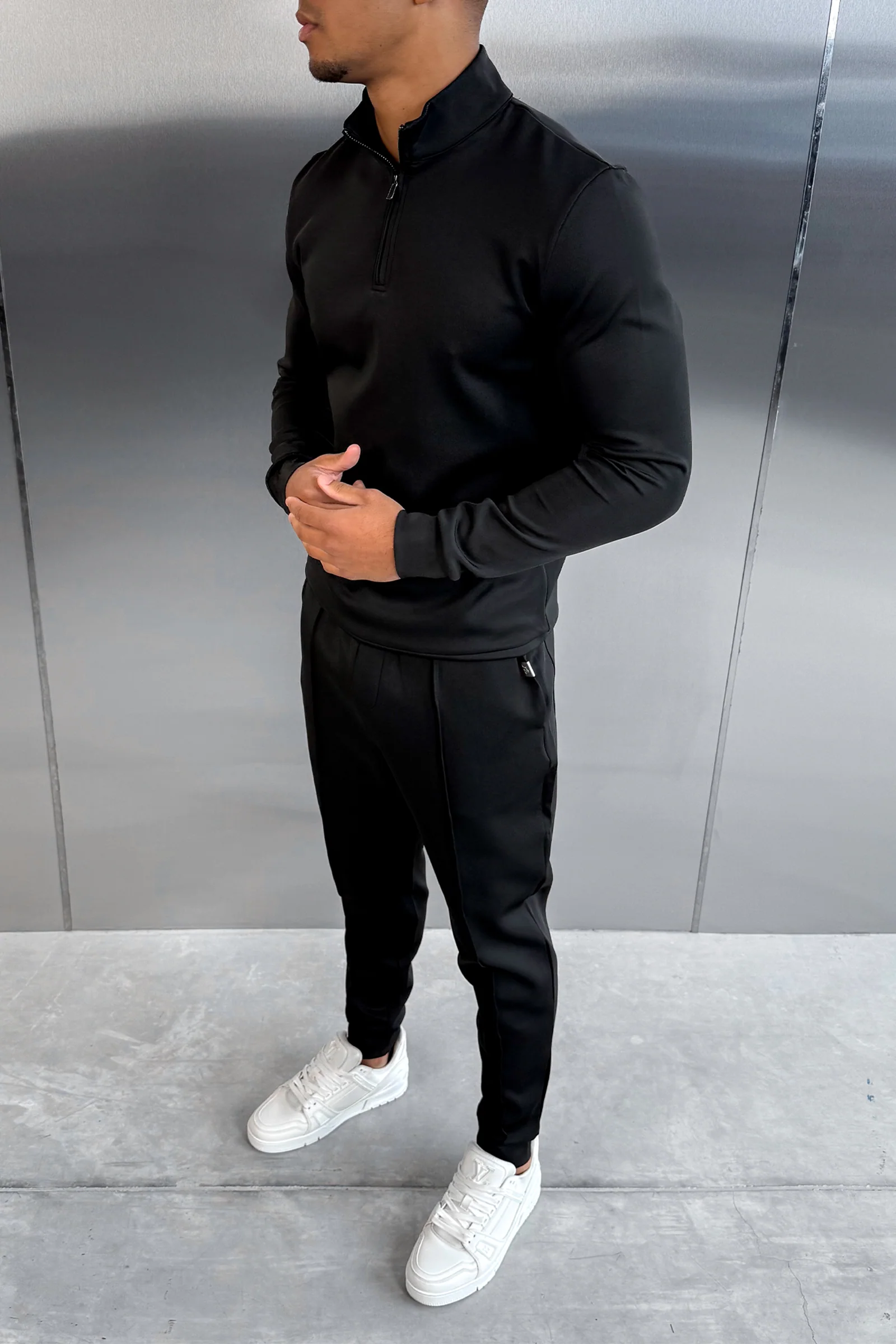 Scuba Pintuck Joggers - Black - Image 5