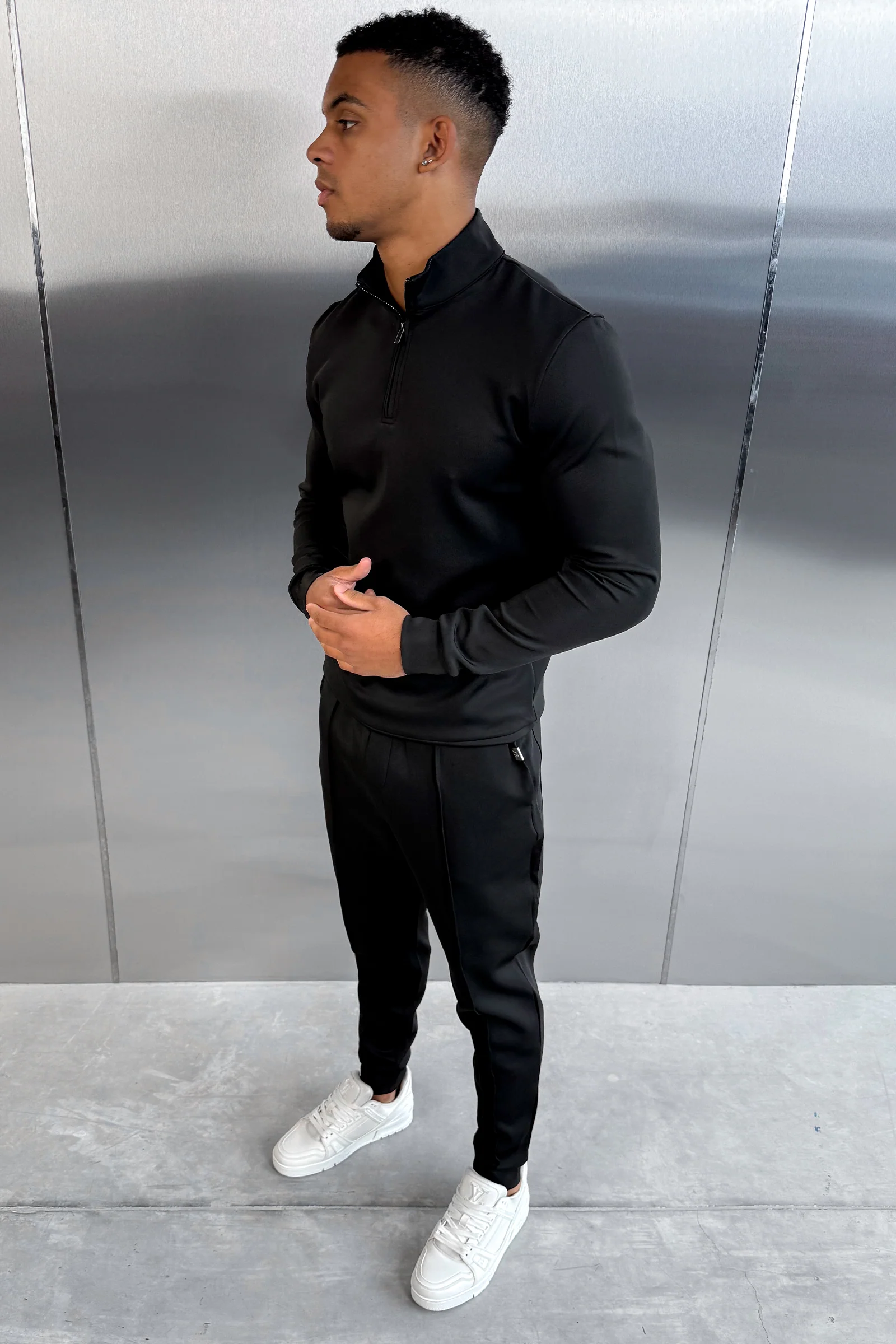 Scuba Pintuck Joggers - Black - Image 6