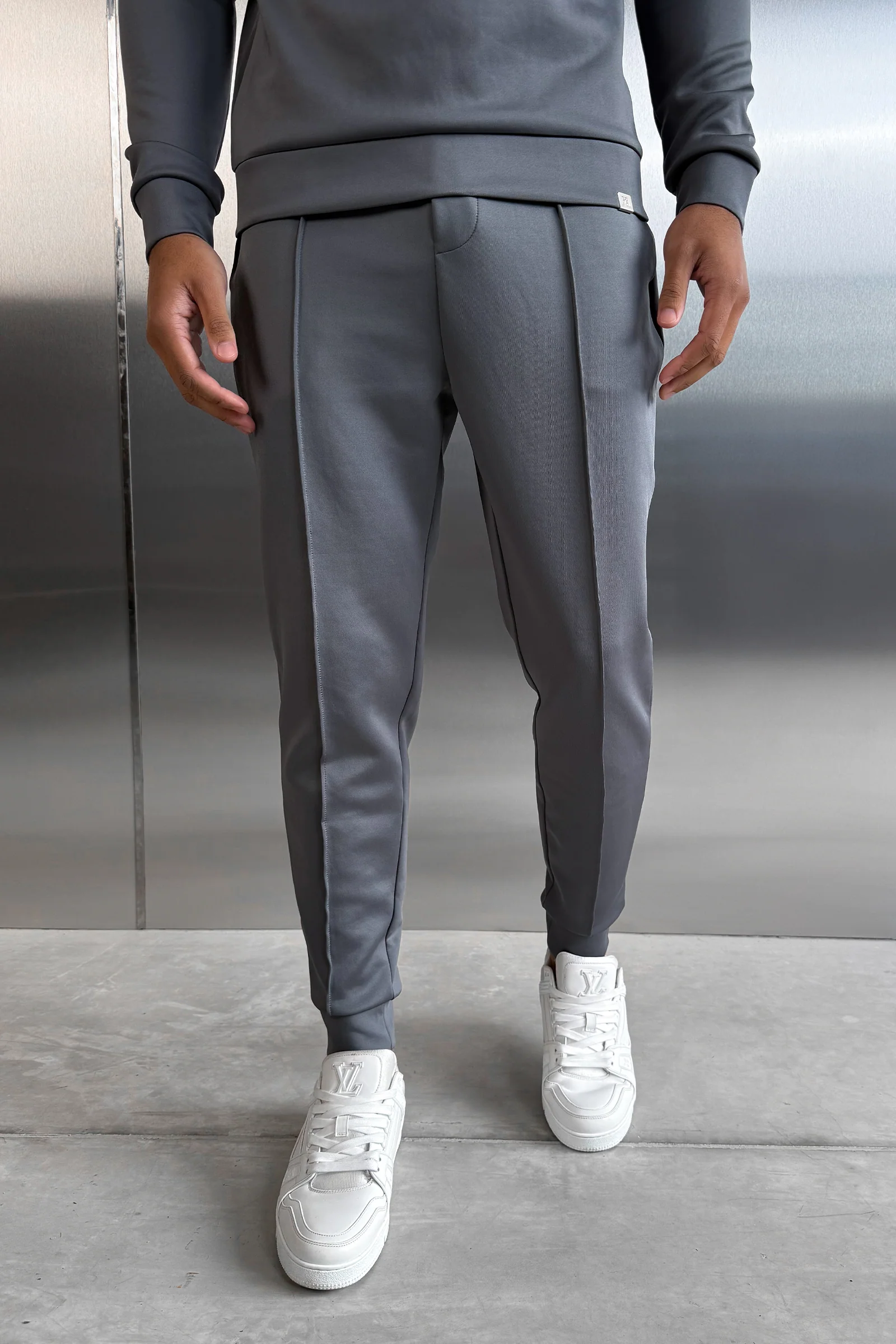 Scuba Pintuck Joggers - Charcoal - Image 2