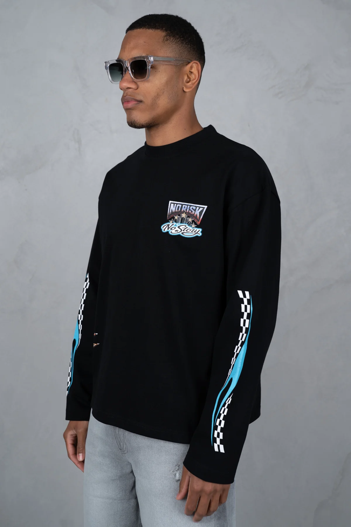 No Risk No Story Boxy Long Sleeve T-Shirt - Black - Image 3