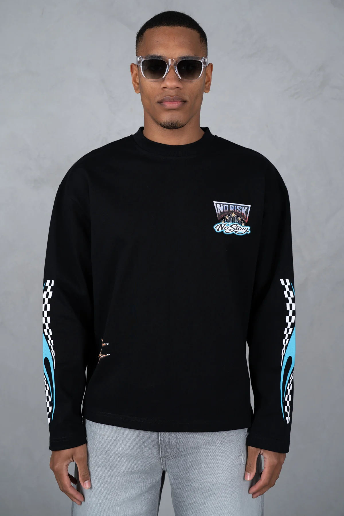 No Risk No Story Boxy Long Sleeve T-Shirt - Black - Image 4