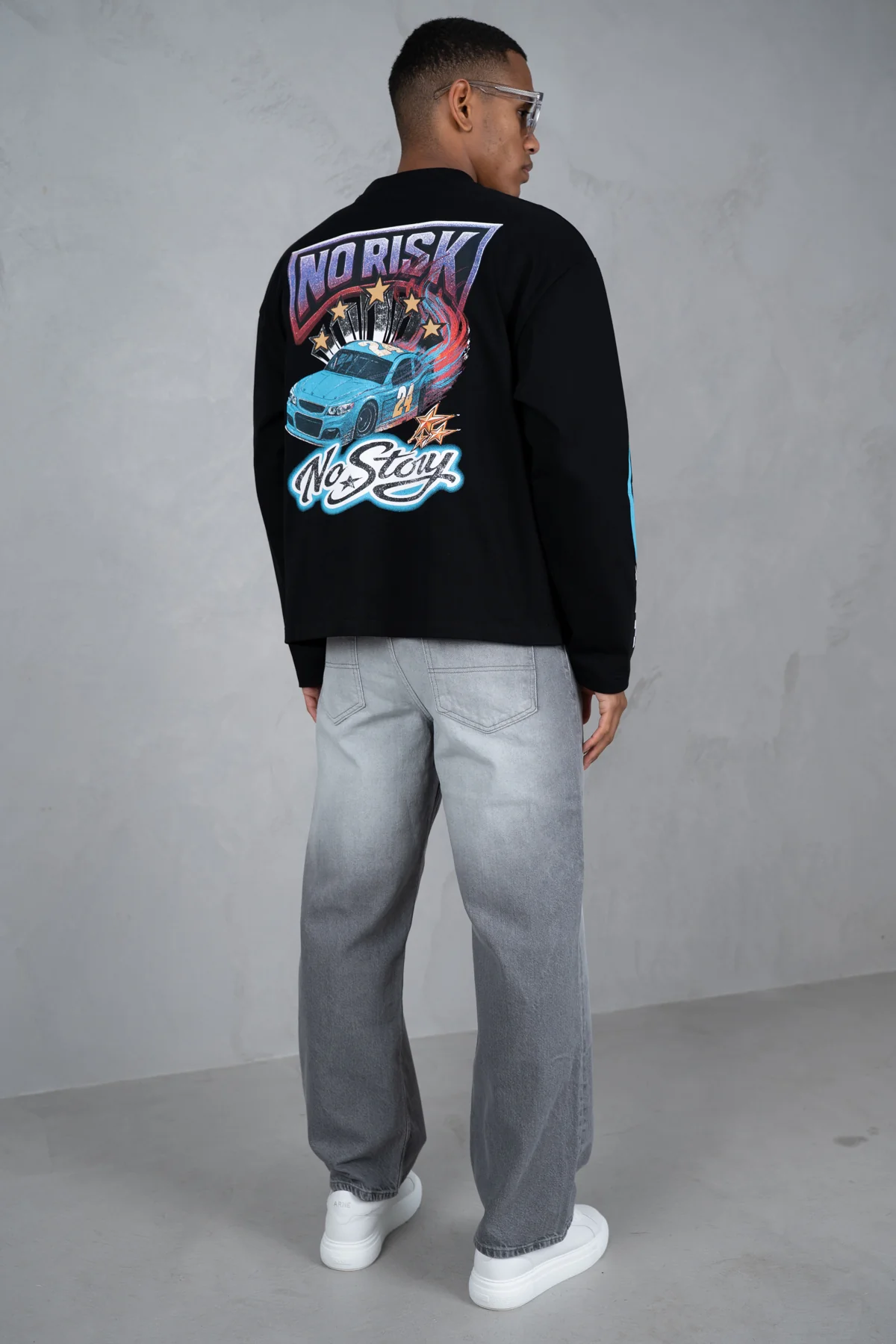 No Risk No Story Boxy Long Sleeve T-Shirt - Black - Image 6