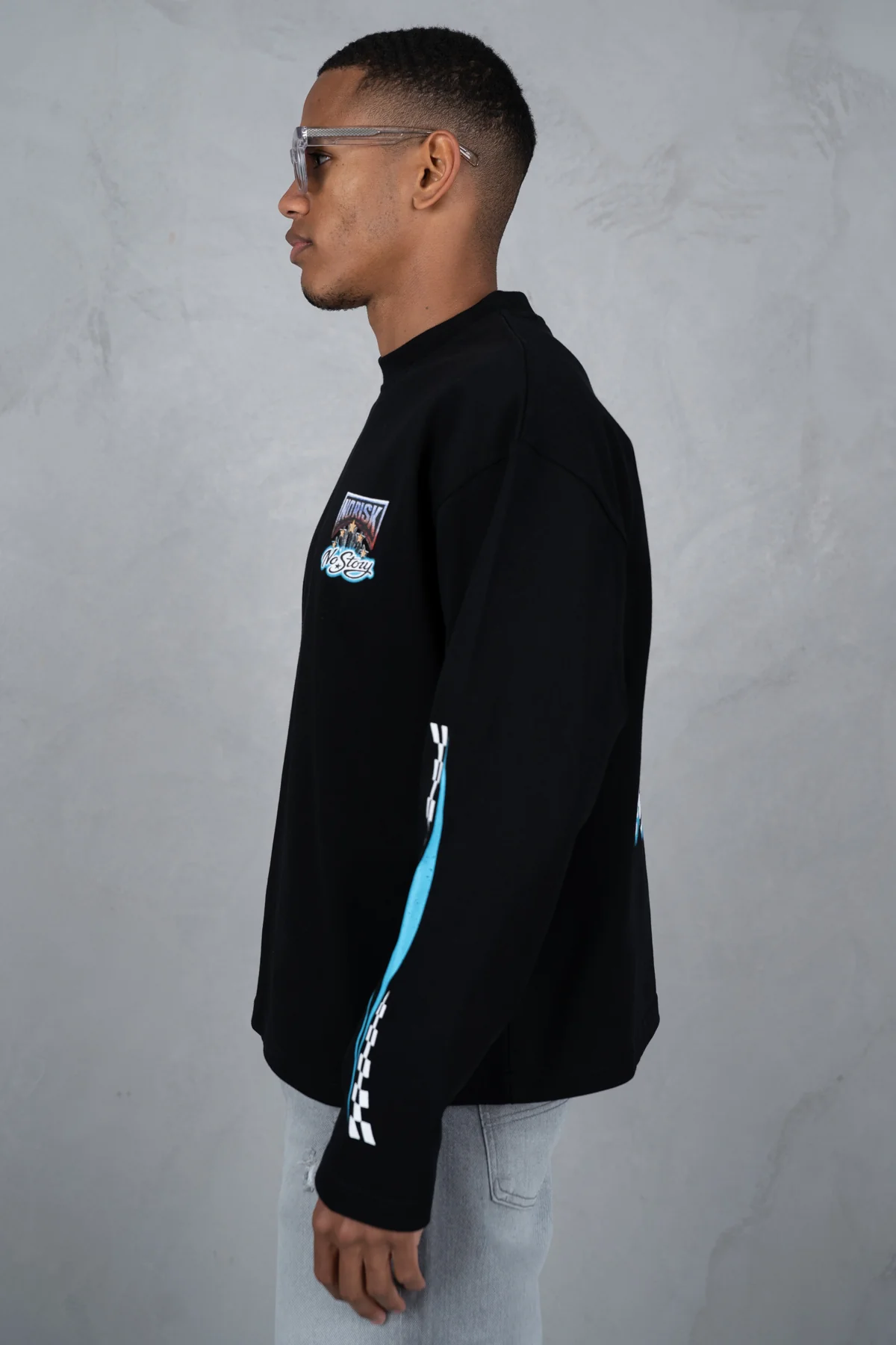 No Risk No Story Boxy Long Sleeve T-Shirt - Black - Image 7