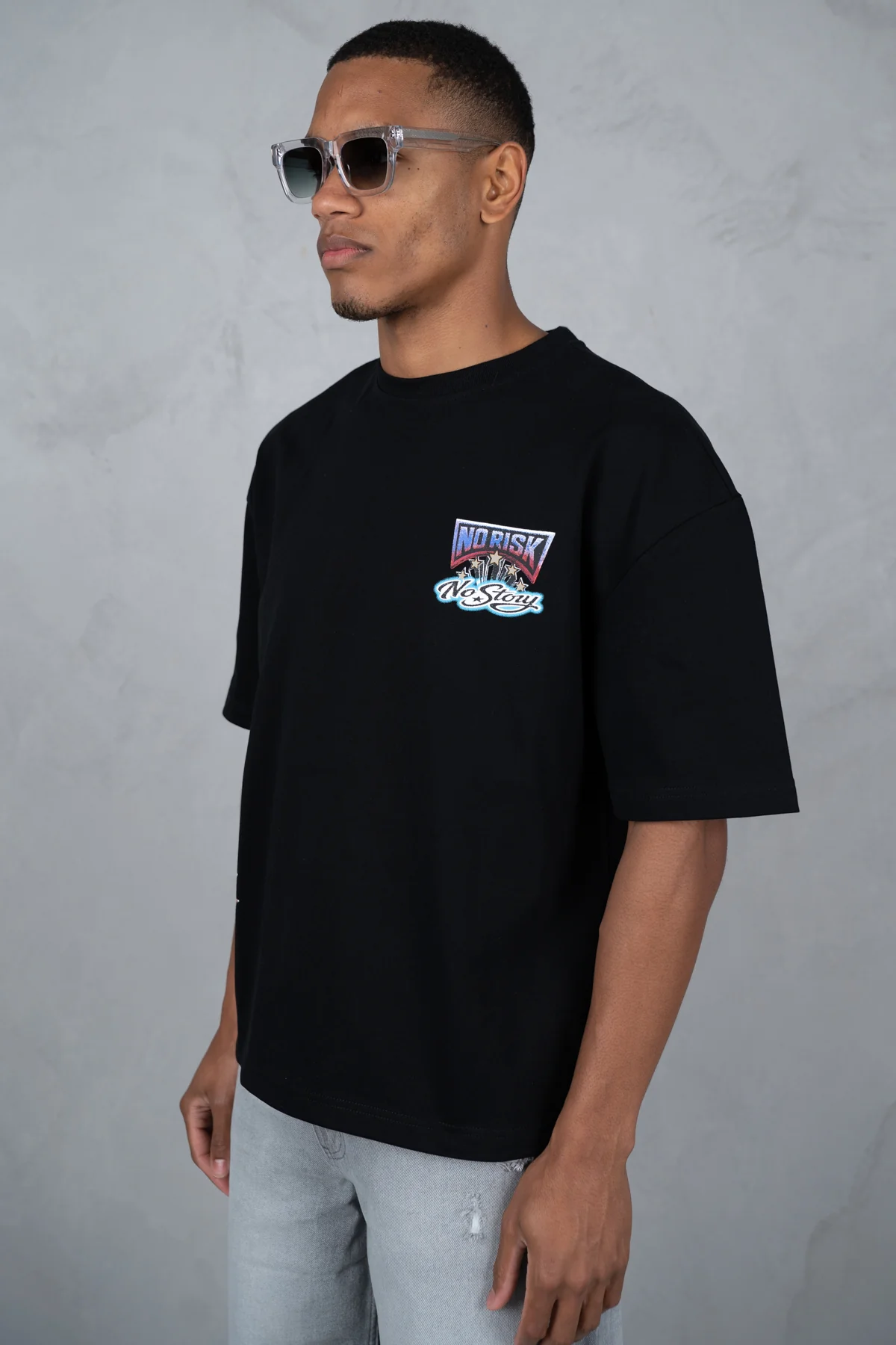 No Risk No Story Boxy T-Shirt - Black - Image 3