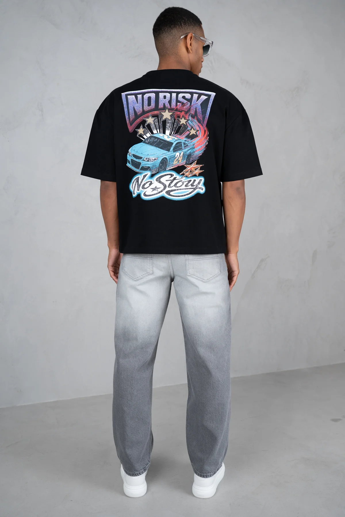 No Risk No Story Boxy T-Shirt - Black - Image 7