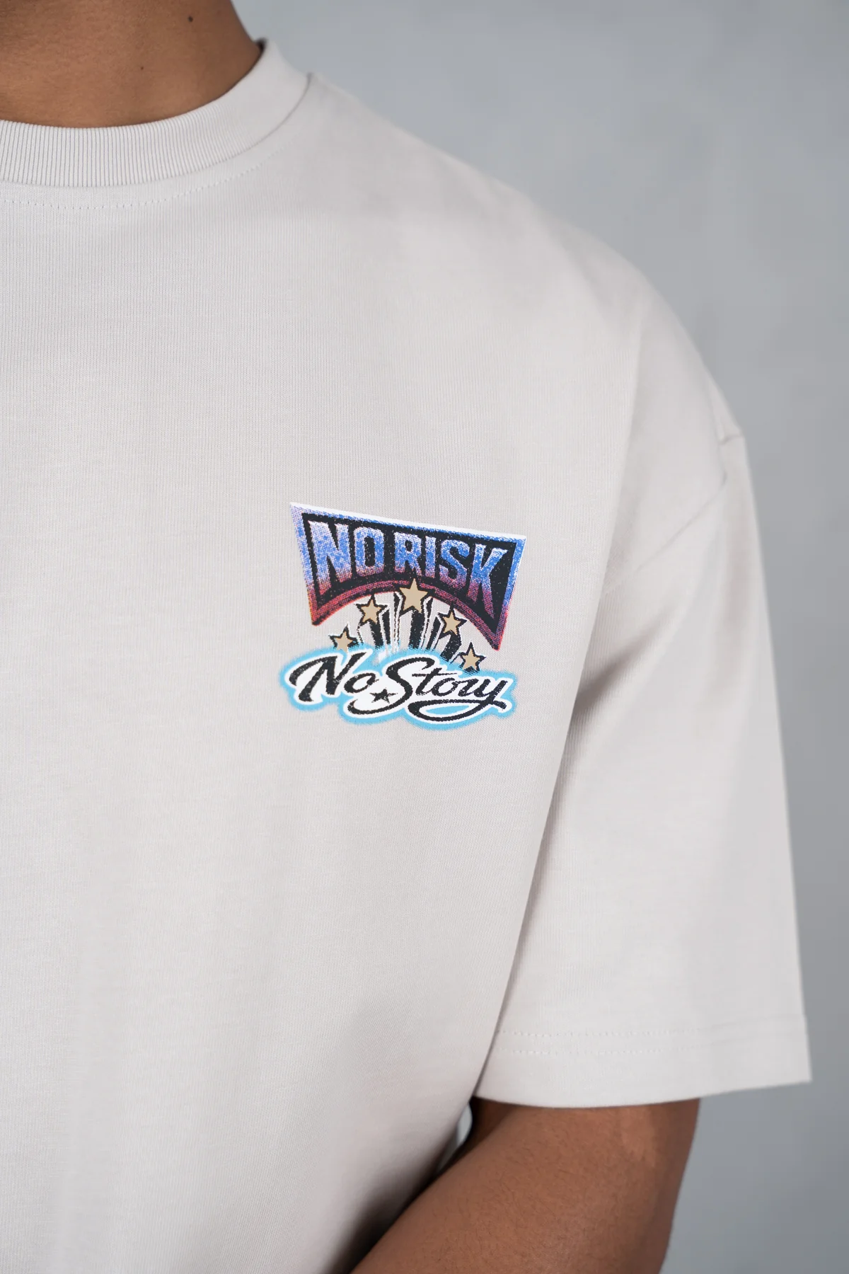 No Risk No Story Boxy T-Shirt - Stone - Image 11