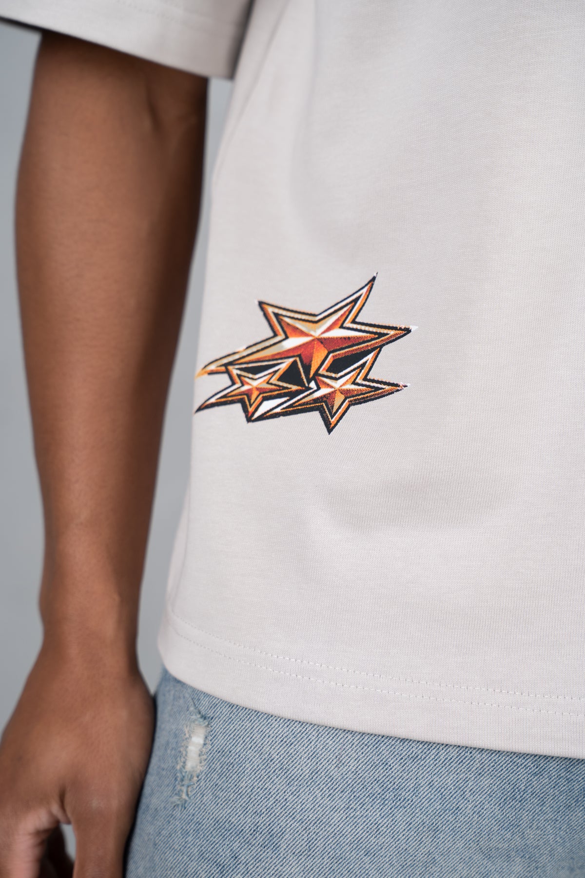 No Risk No Story Boxy T-Shirt - Stone - Image 12