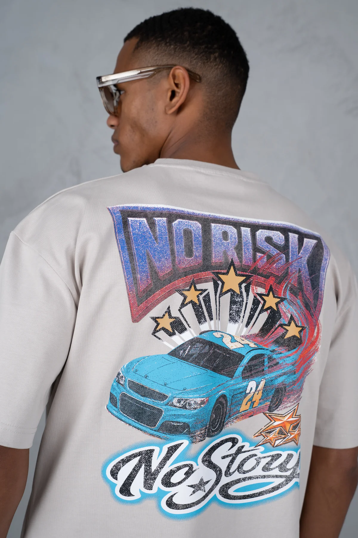 No Risk No Story Boxy T-Shirt - Stone - Image 5