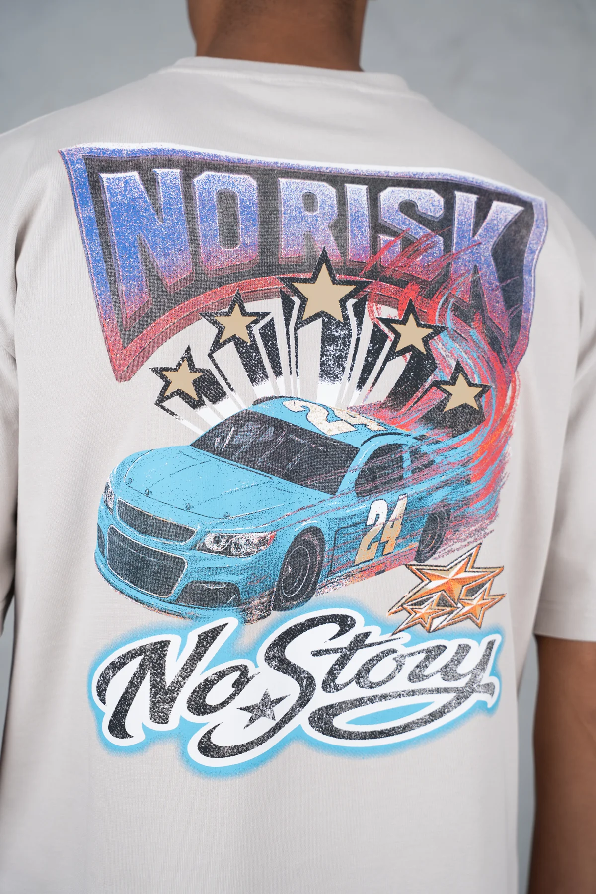 No Risk No Story Boxy T-Shirt - Stone - Image 8