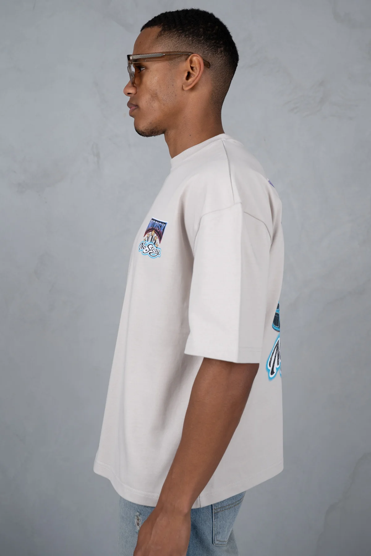 No Risk No Story Boxy T-Shirt - Stone - Image 9